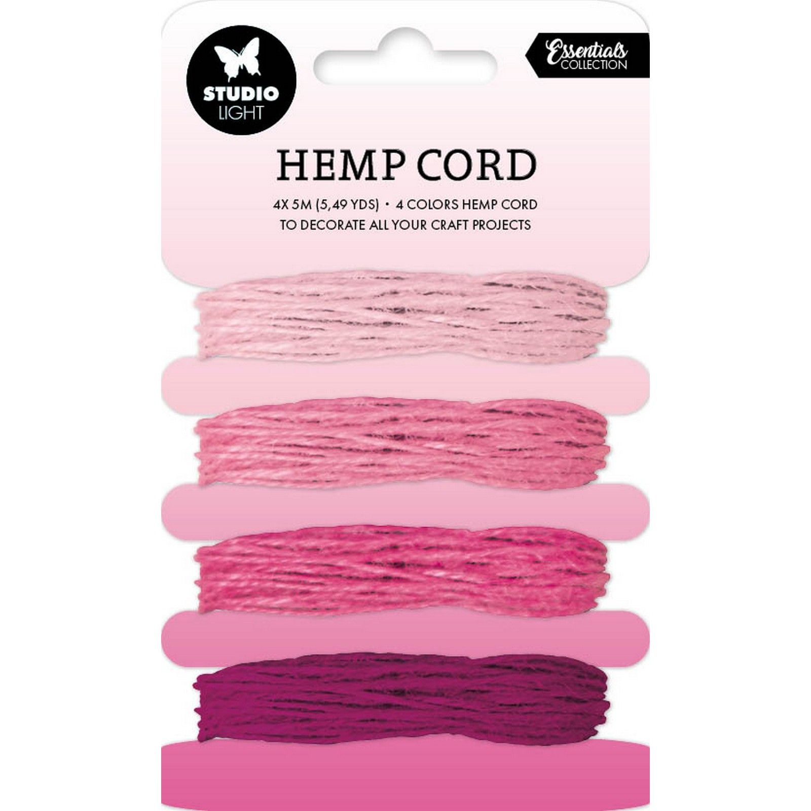 Studio Light • Consumables Hemp Cord Shades Of Pink