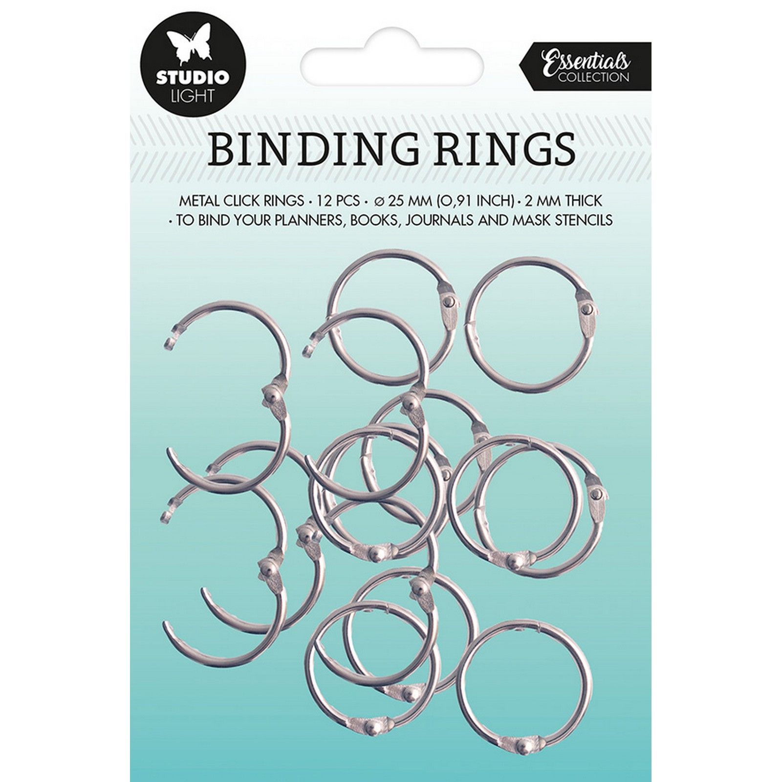 Studio Light • Essentials Binding Click Rings Silver