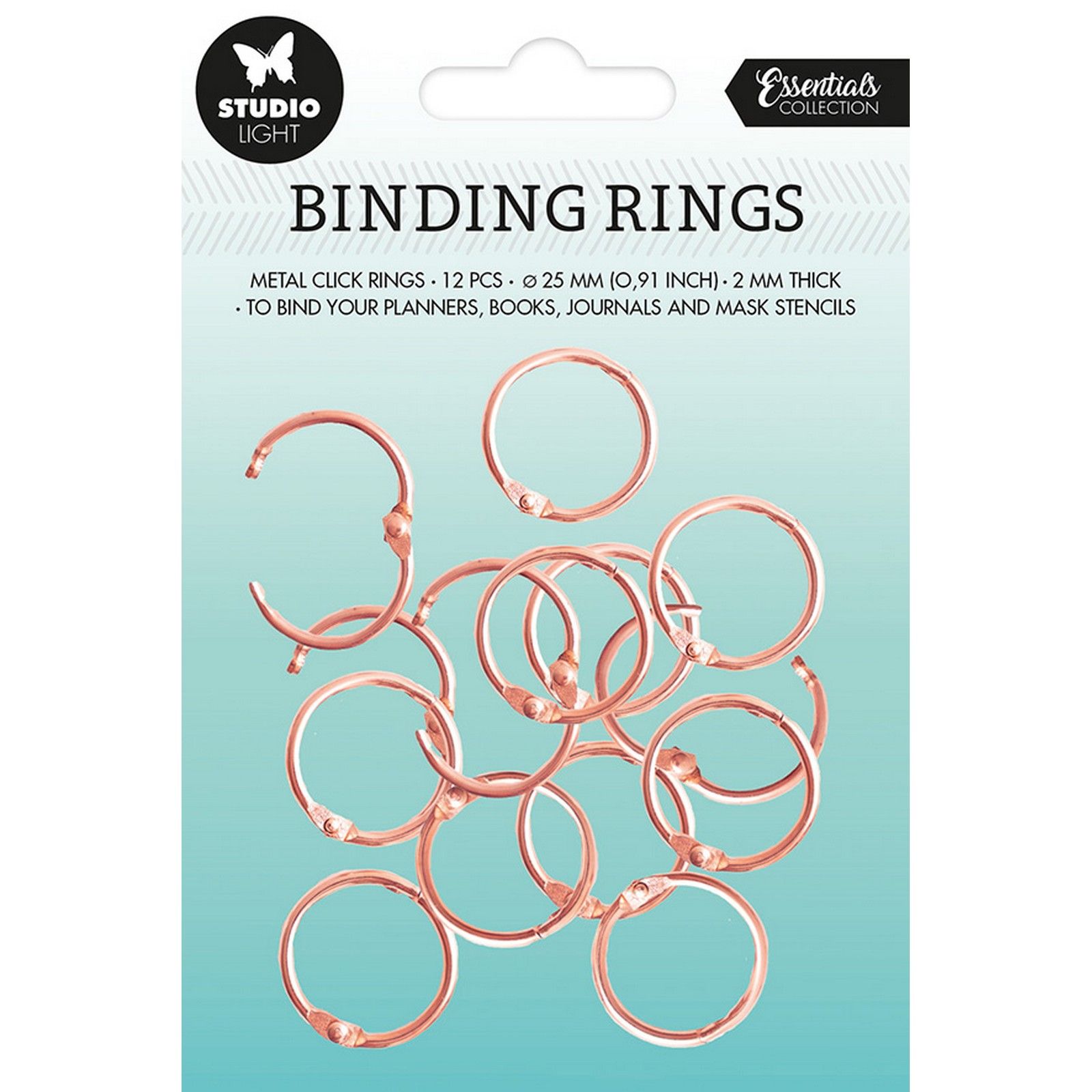 Studio Light • Essentials Binding Click Rings Rose