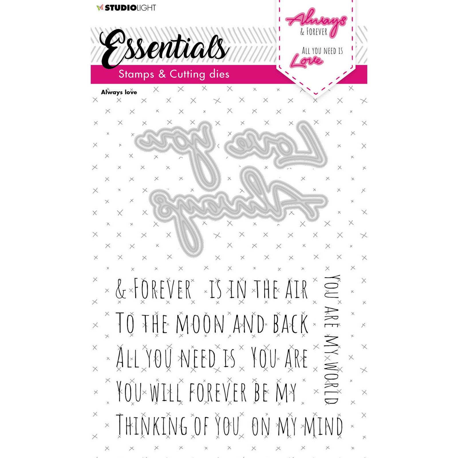 Studio Light • Essentials Stamp & Cutting Die Always Love