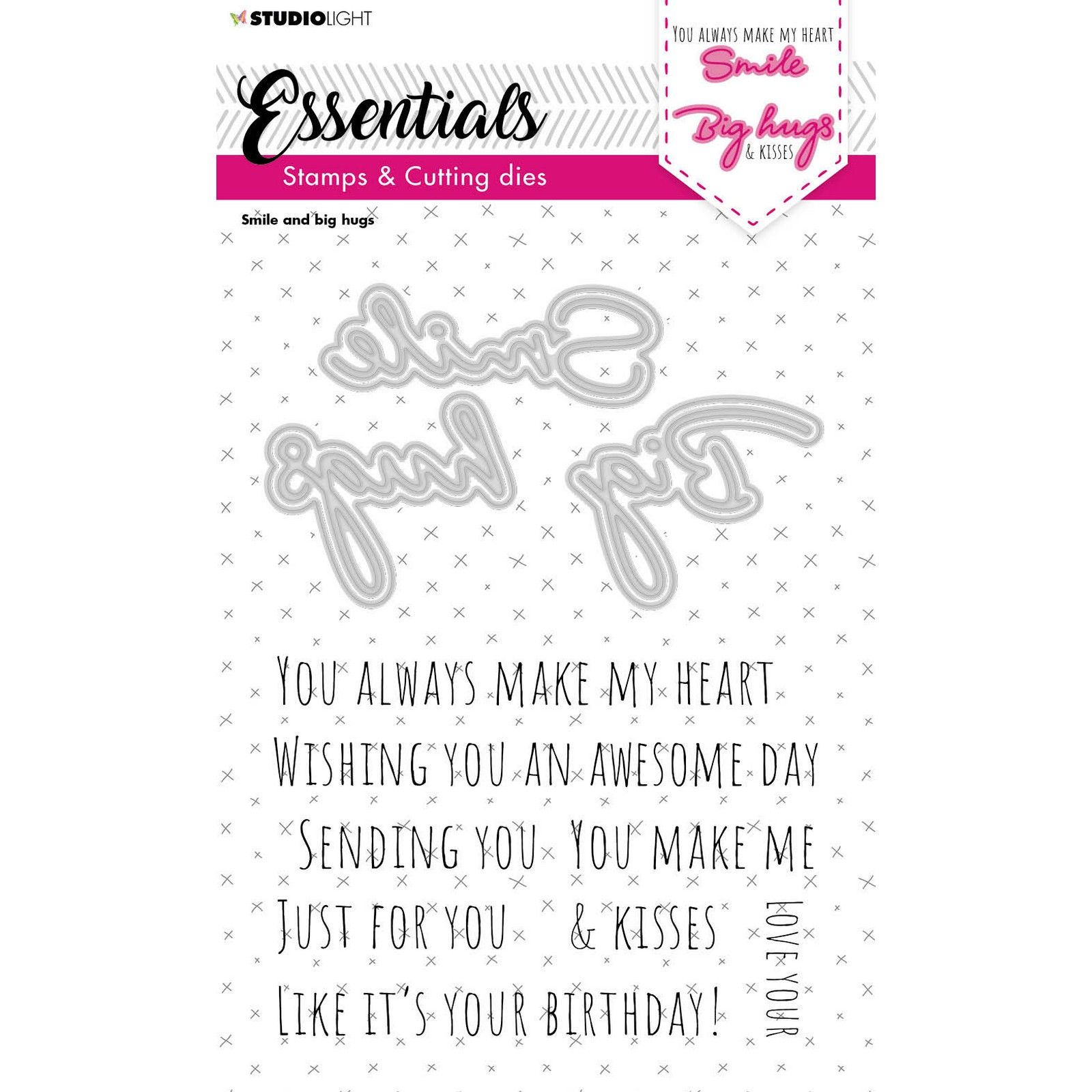 Studio Light • Essentials Stamp & Cutting Die Smile And Big Hugs