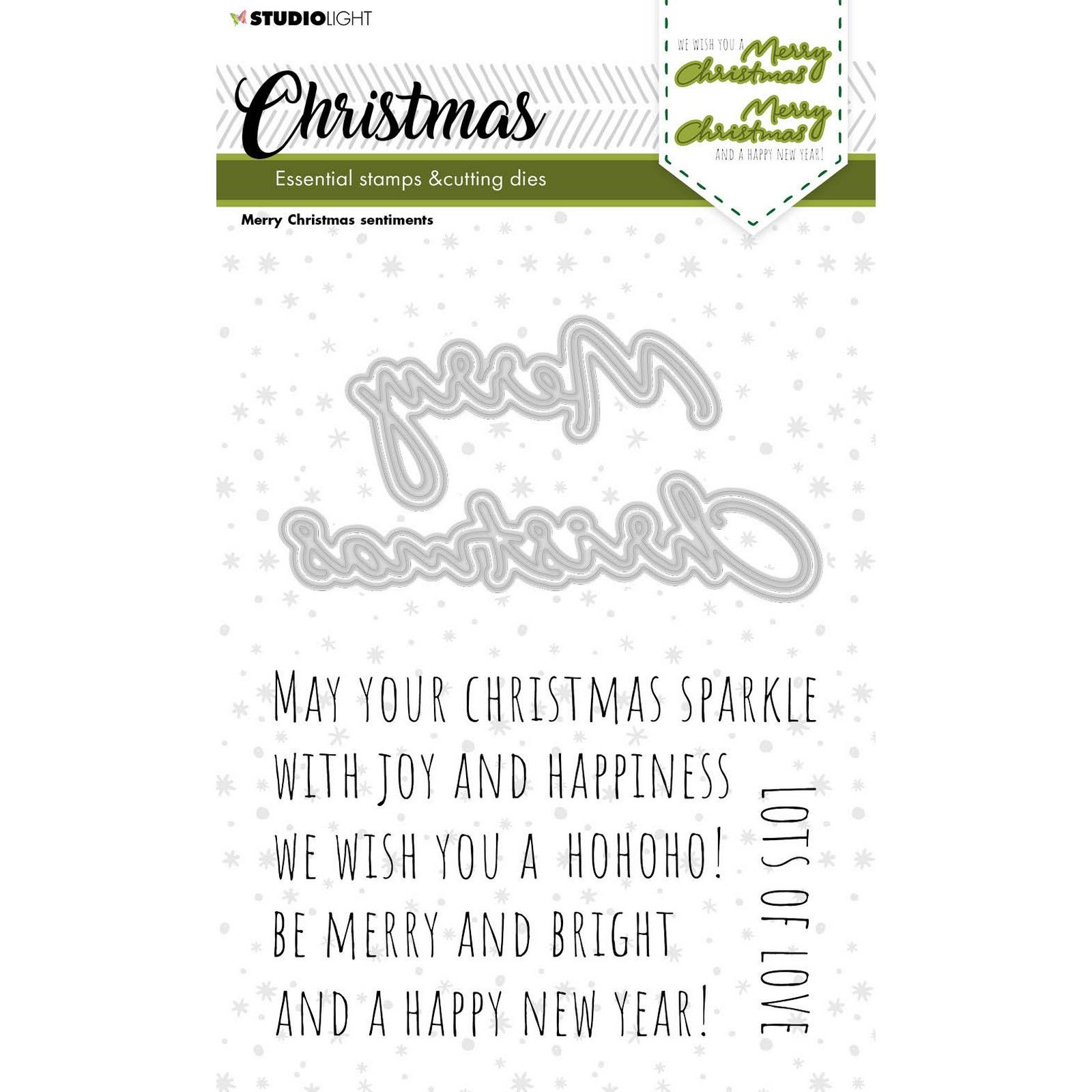 Studio Light • Essentials Stamp & Cutting Die  Christmas Sentiments