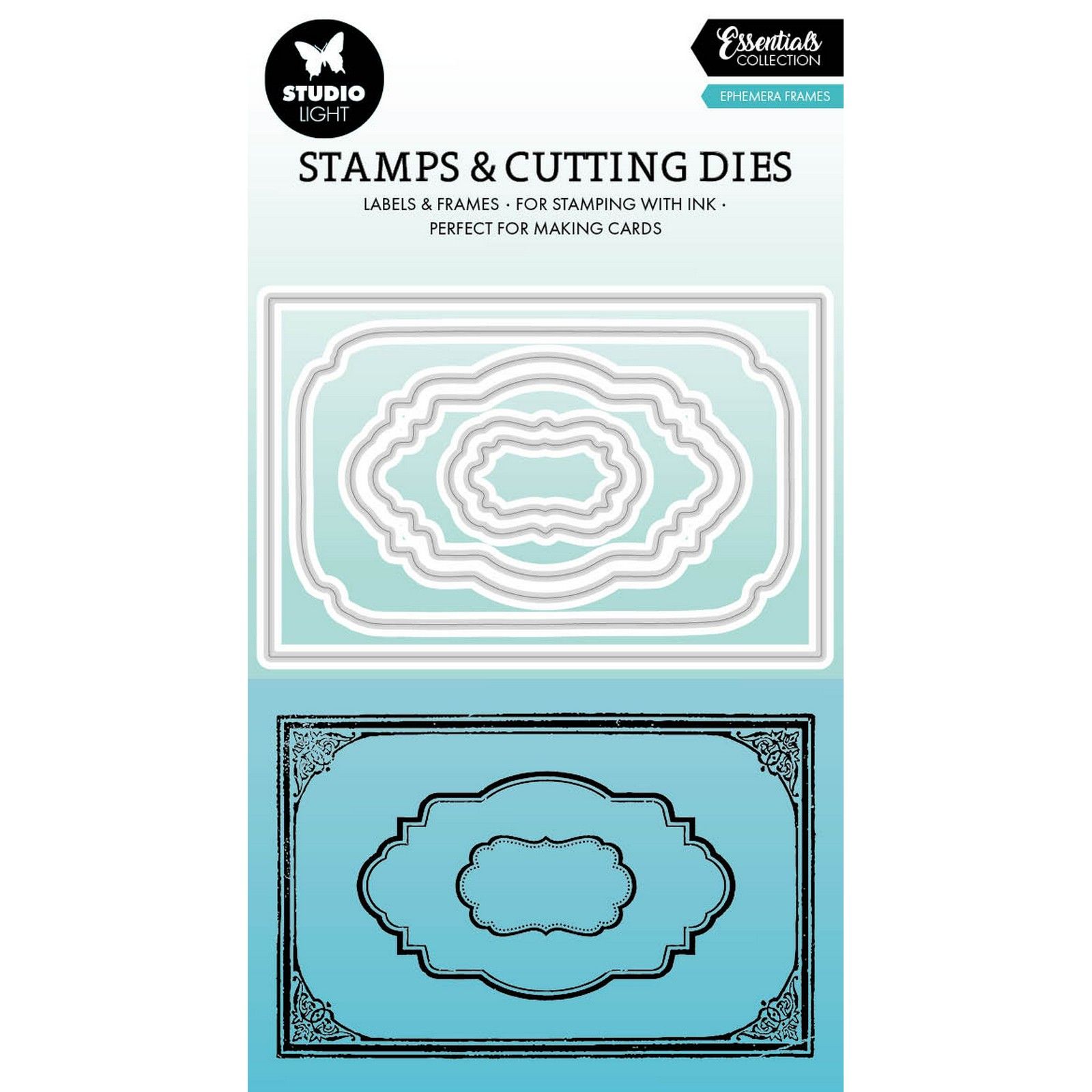 Studio Light • Essentials Stamp & Cutting Dies Ephemera Frames