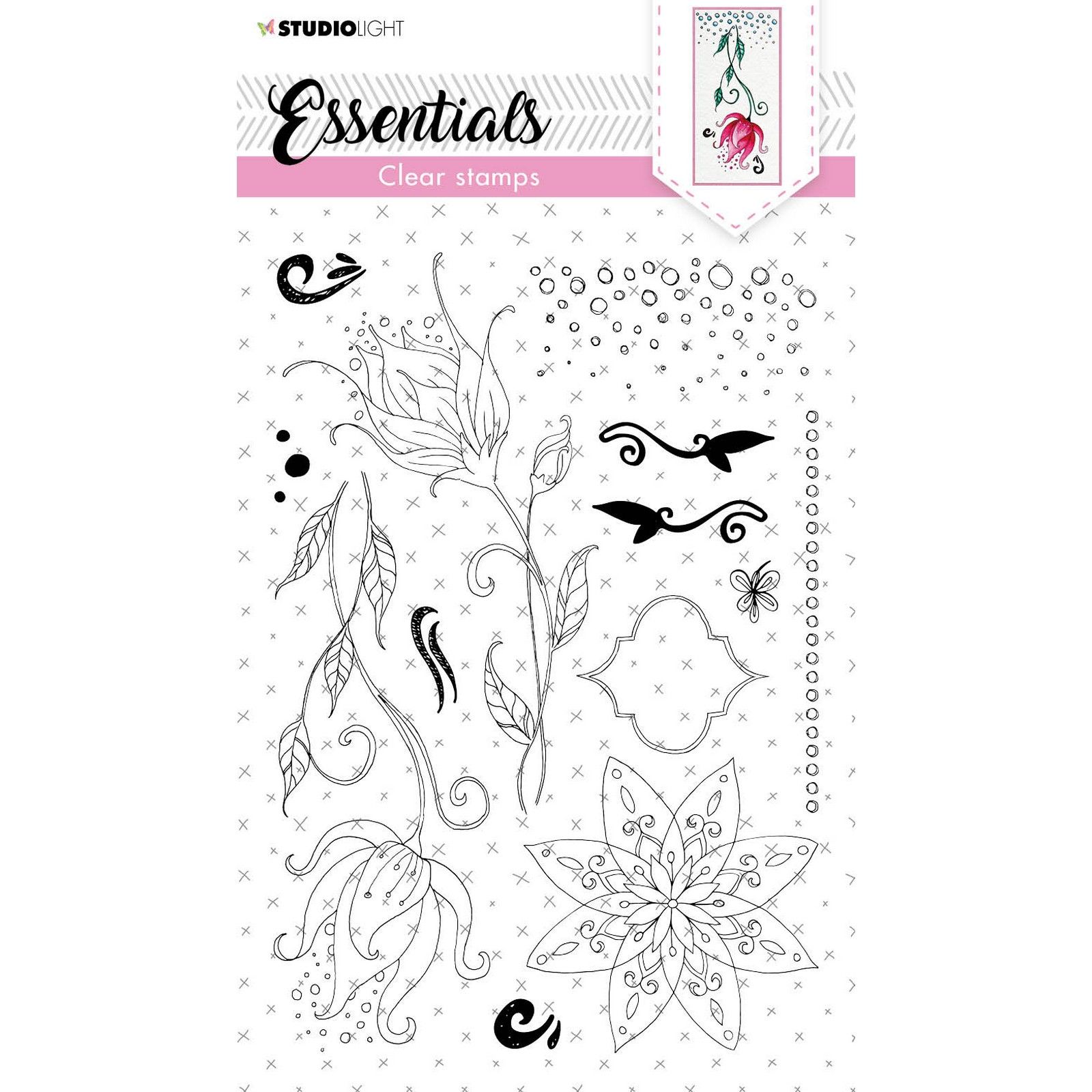 Studio Light • Essentials clear stamp Quirky long flowers nr.119