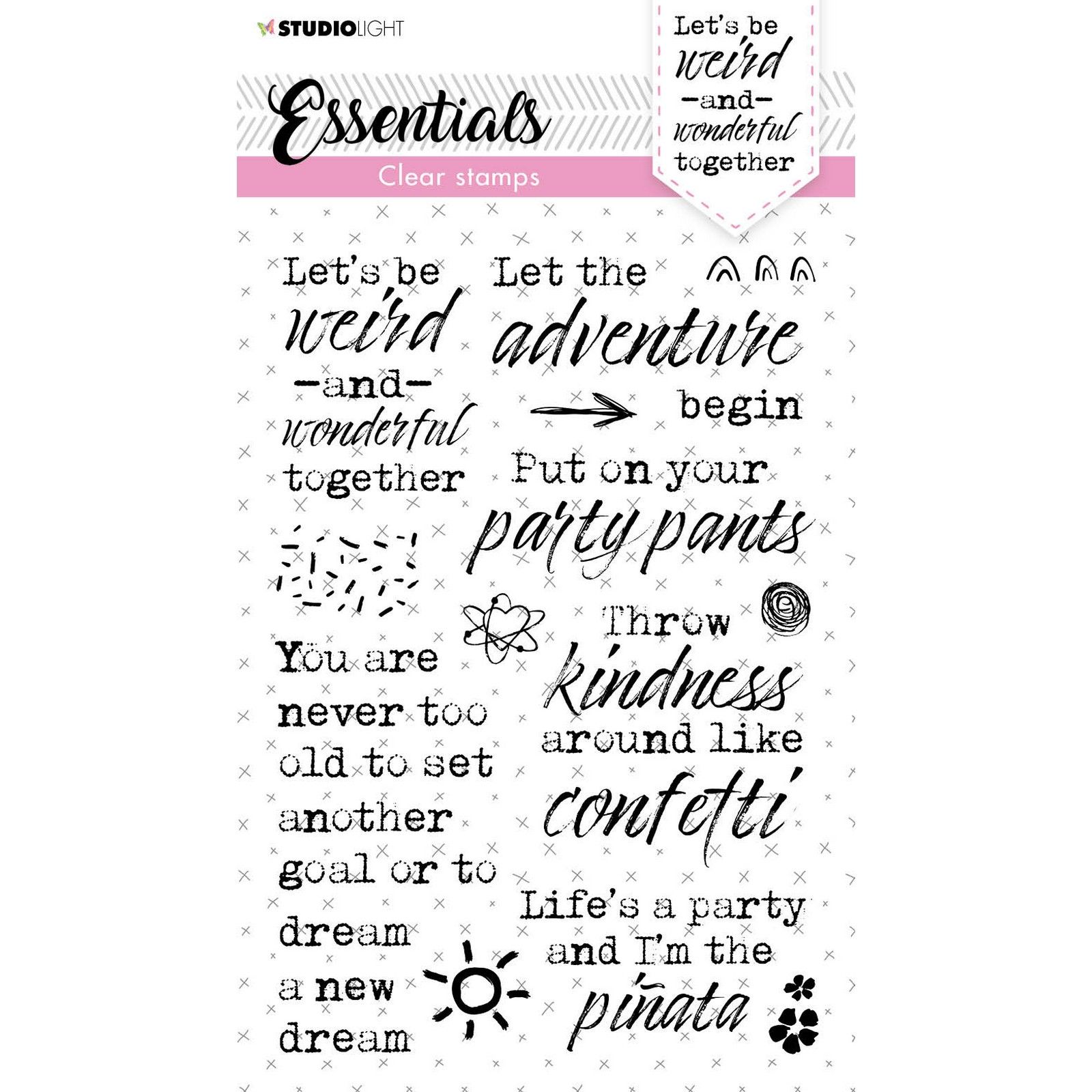 Studio Light • Essentials clear stamp Let's be weird nr.120