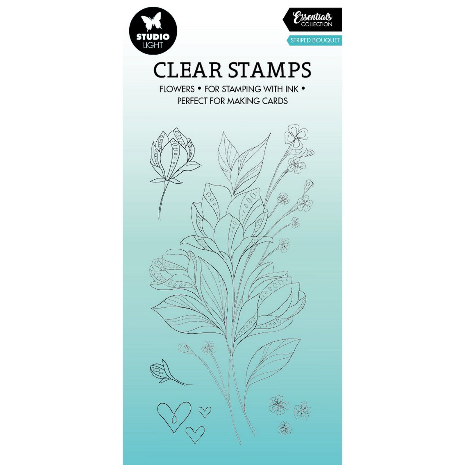 Studio Light • Essentials Clear Stamp Striped Bouquet