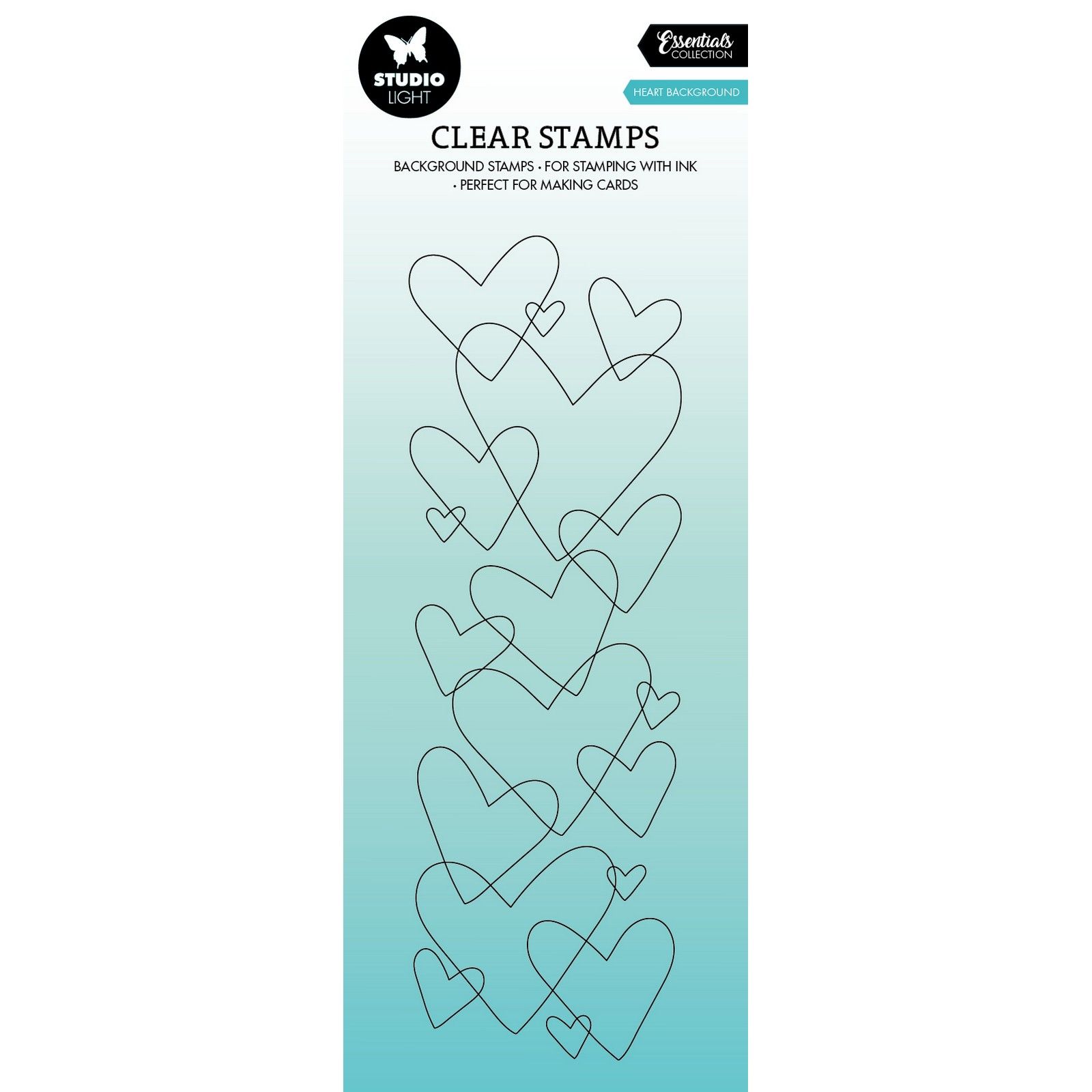 Studio Light • Essentials Clear Stamps Heart Background