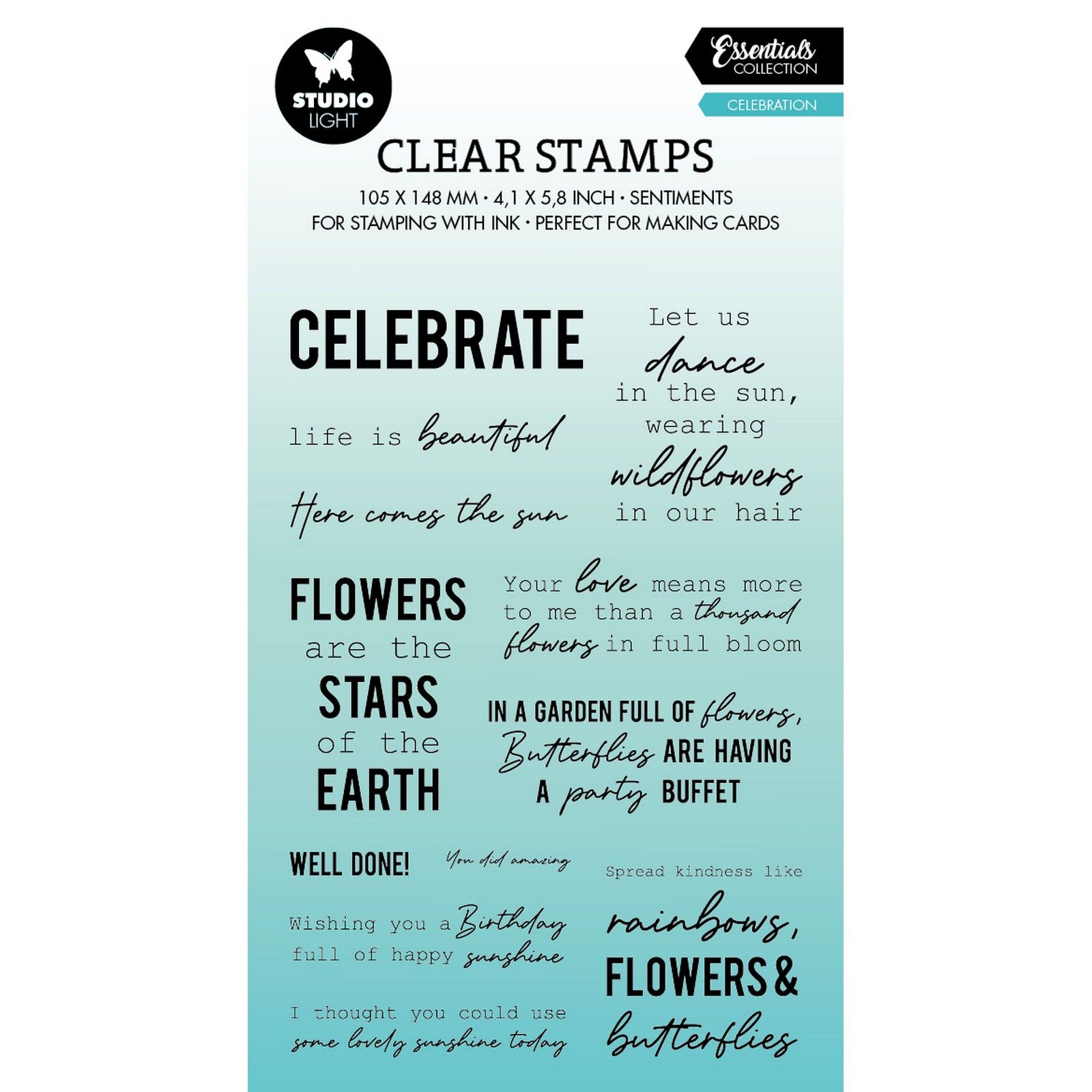 Studio Light • Essentials Clear Stamps Celebrate Sentiments