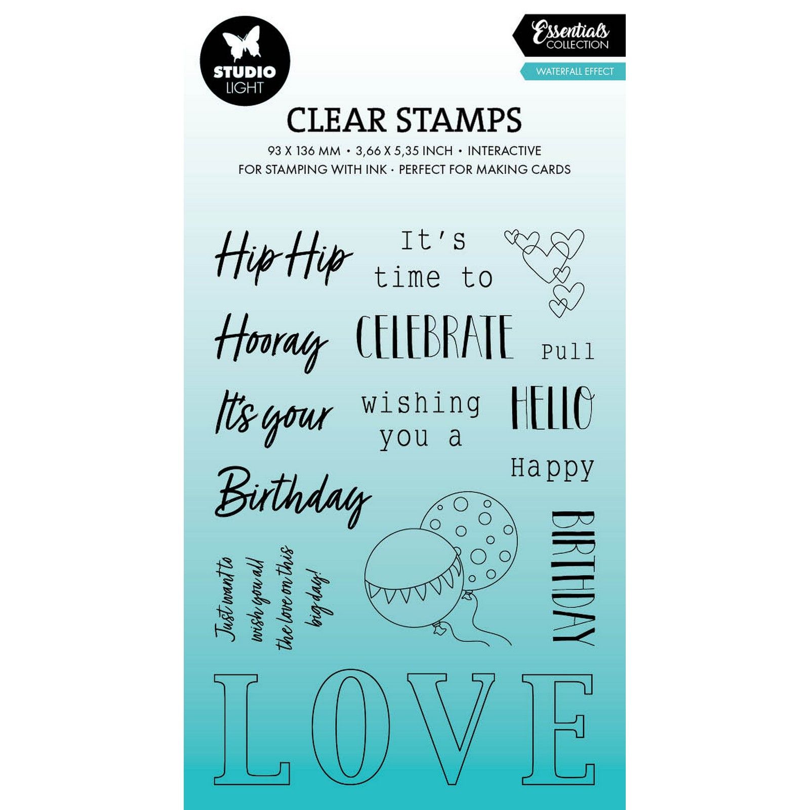 Studio Light • Essentials Clear Stamp Waterfall Effect