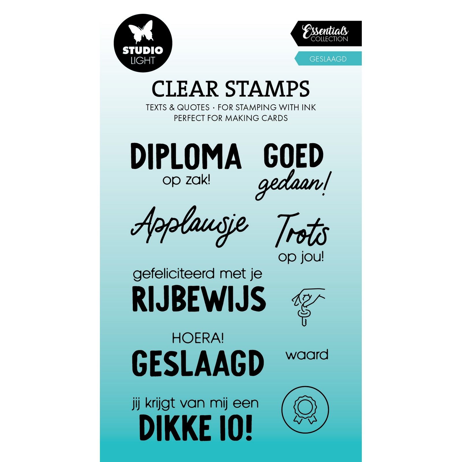 Studio Light • Essentials Clear Stamp Geslaagd