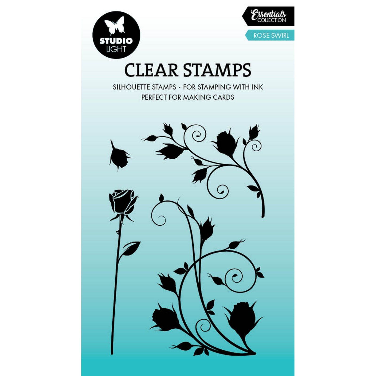 Studio Light • Essentials Clear Stamp Rose Swirl