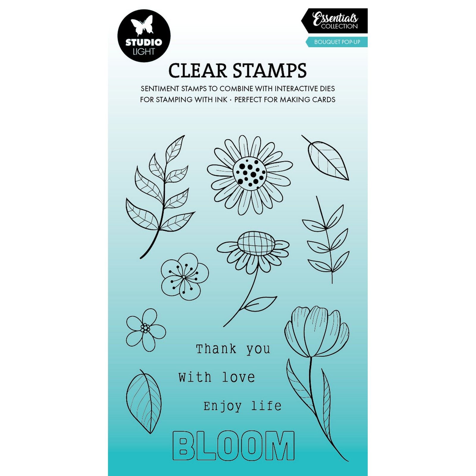 Studio Light • Essentials Clear stamps Bouquet pop-up