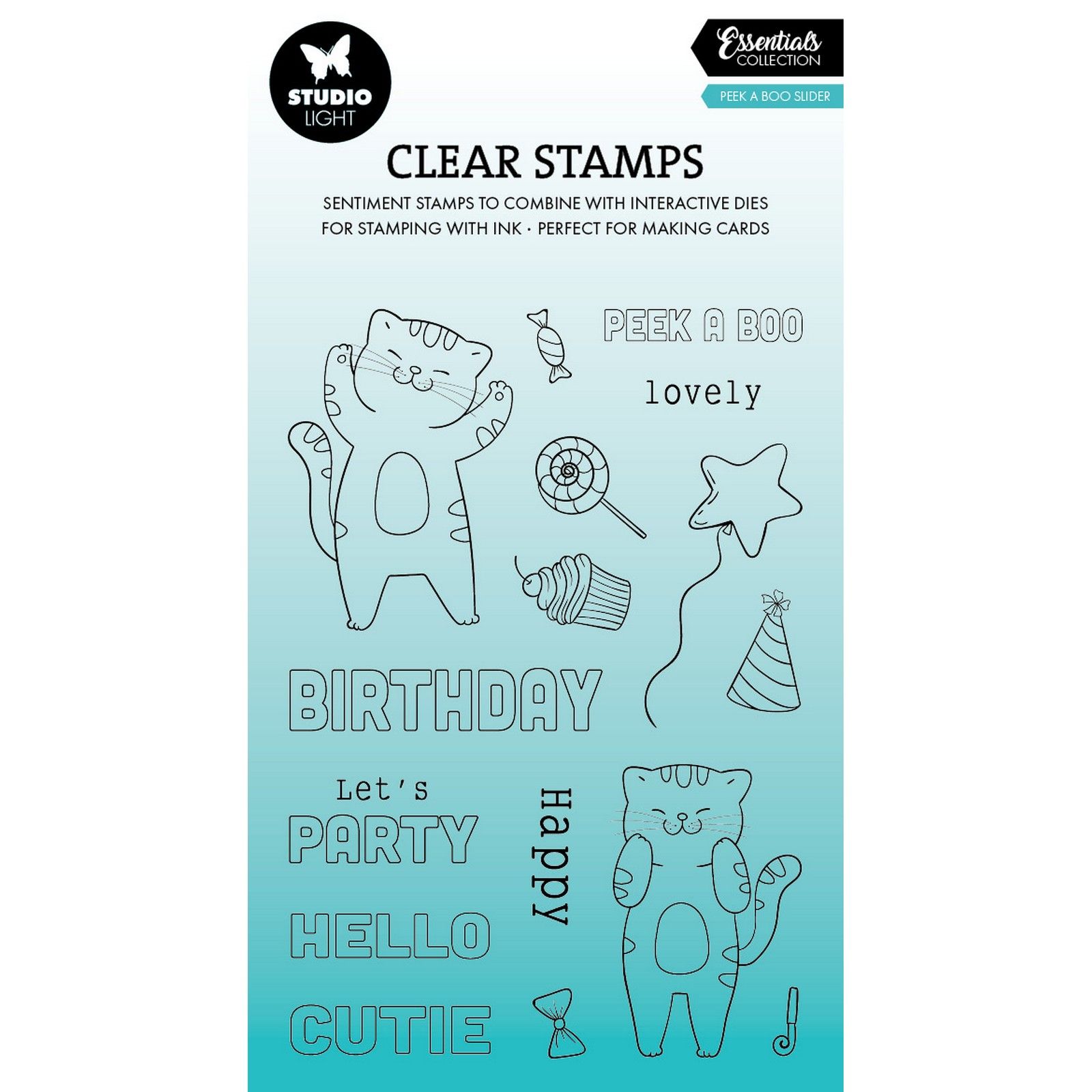 Studio Light • Essentials Clear stamps Peek a boo slider