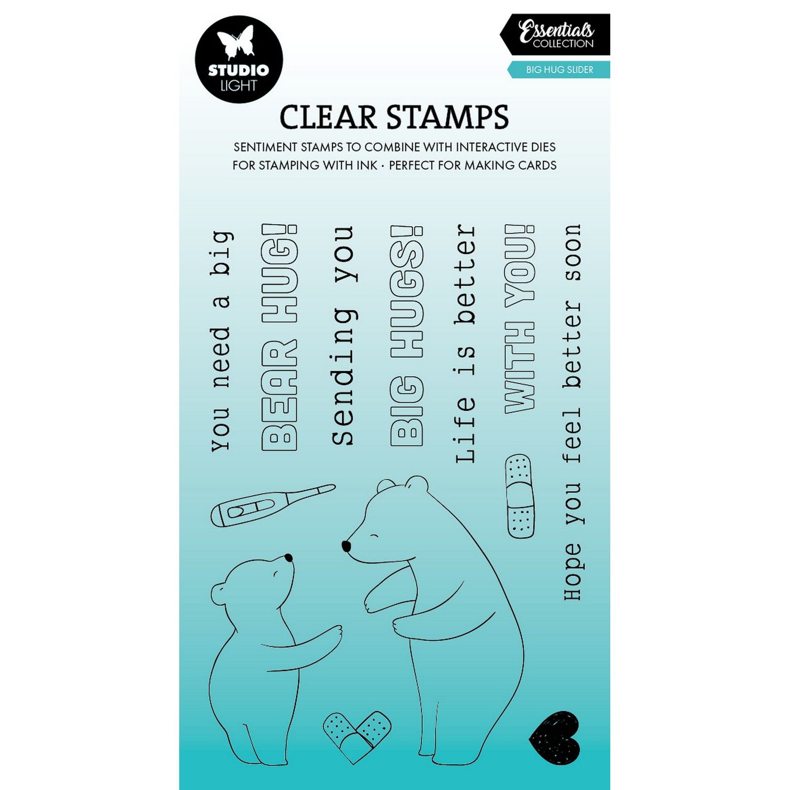 Studio Light • Essentials Clear stamps Hug slider