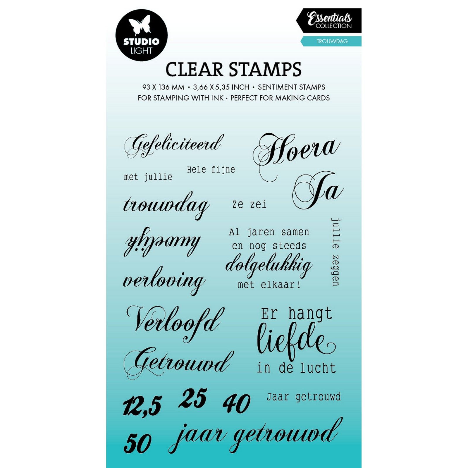 Studio Light • Essentials Clear stamps Trouwdag