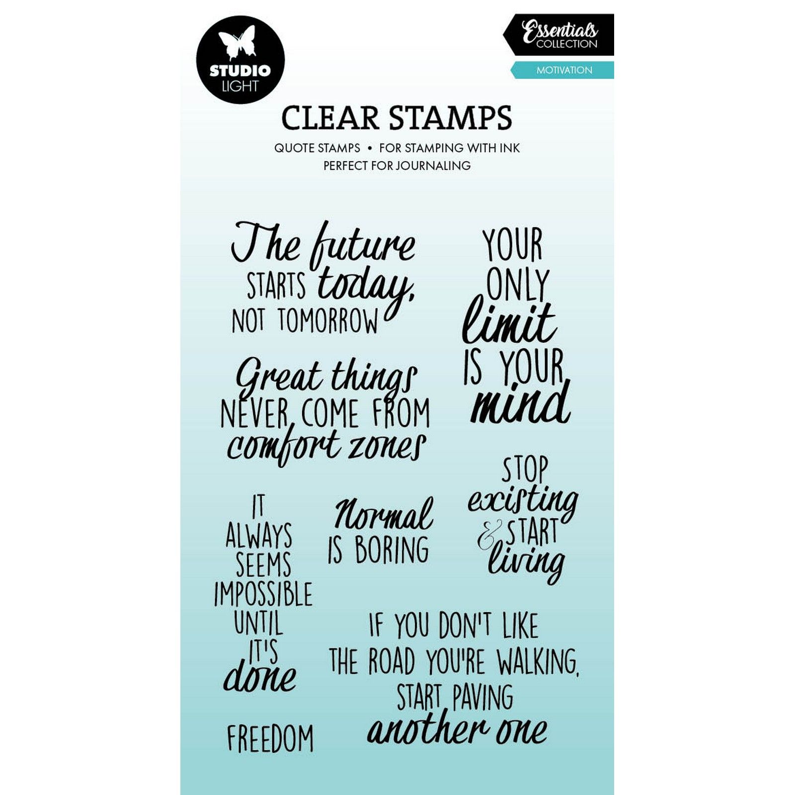 Studio Light • Essentials Clear Stamp Quotes Motivation