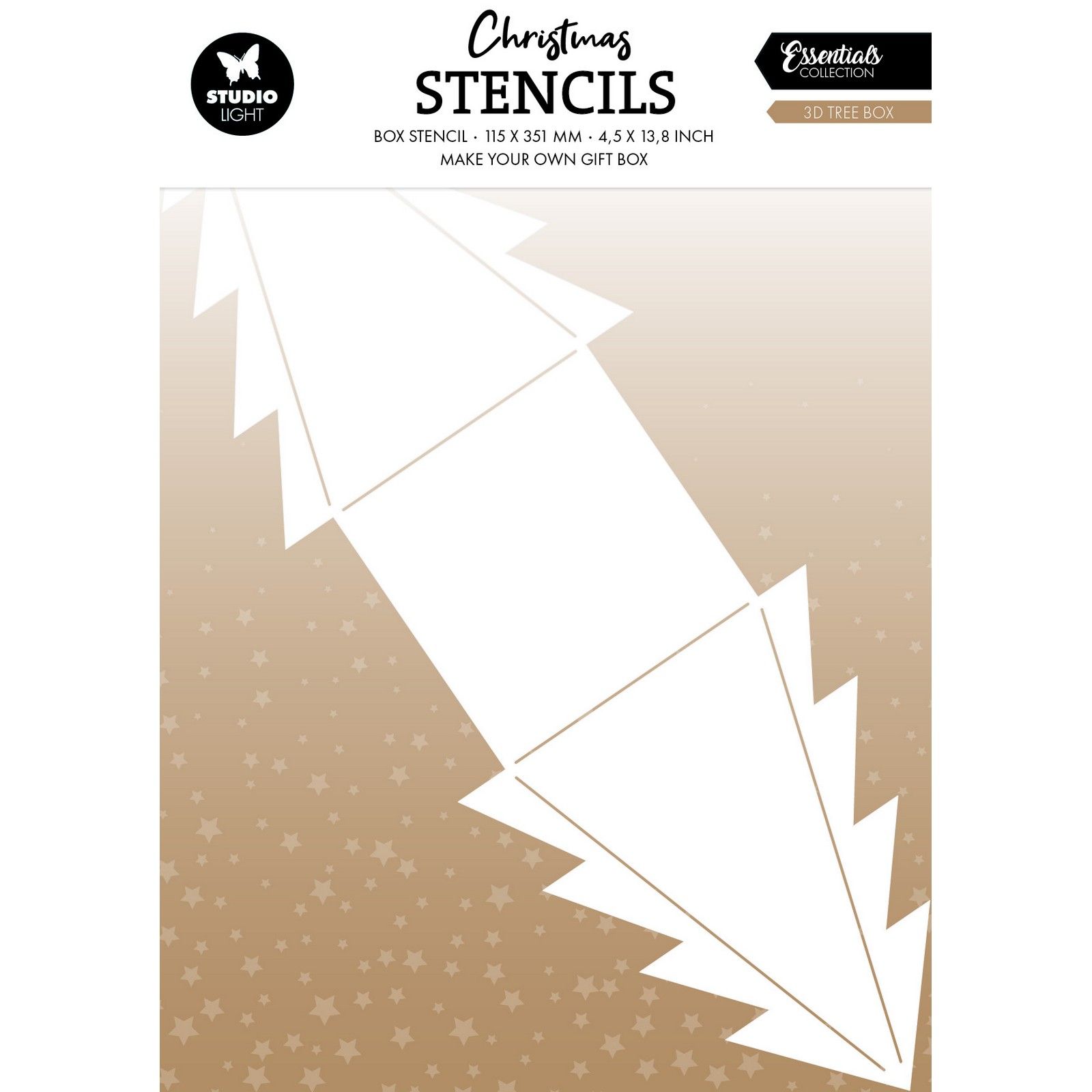 Studio Light • Essentials Stencil 3D Tree box
