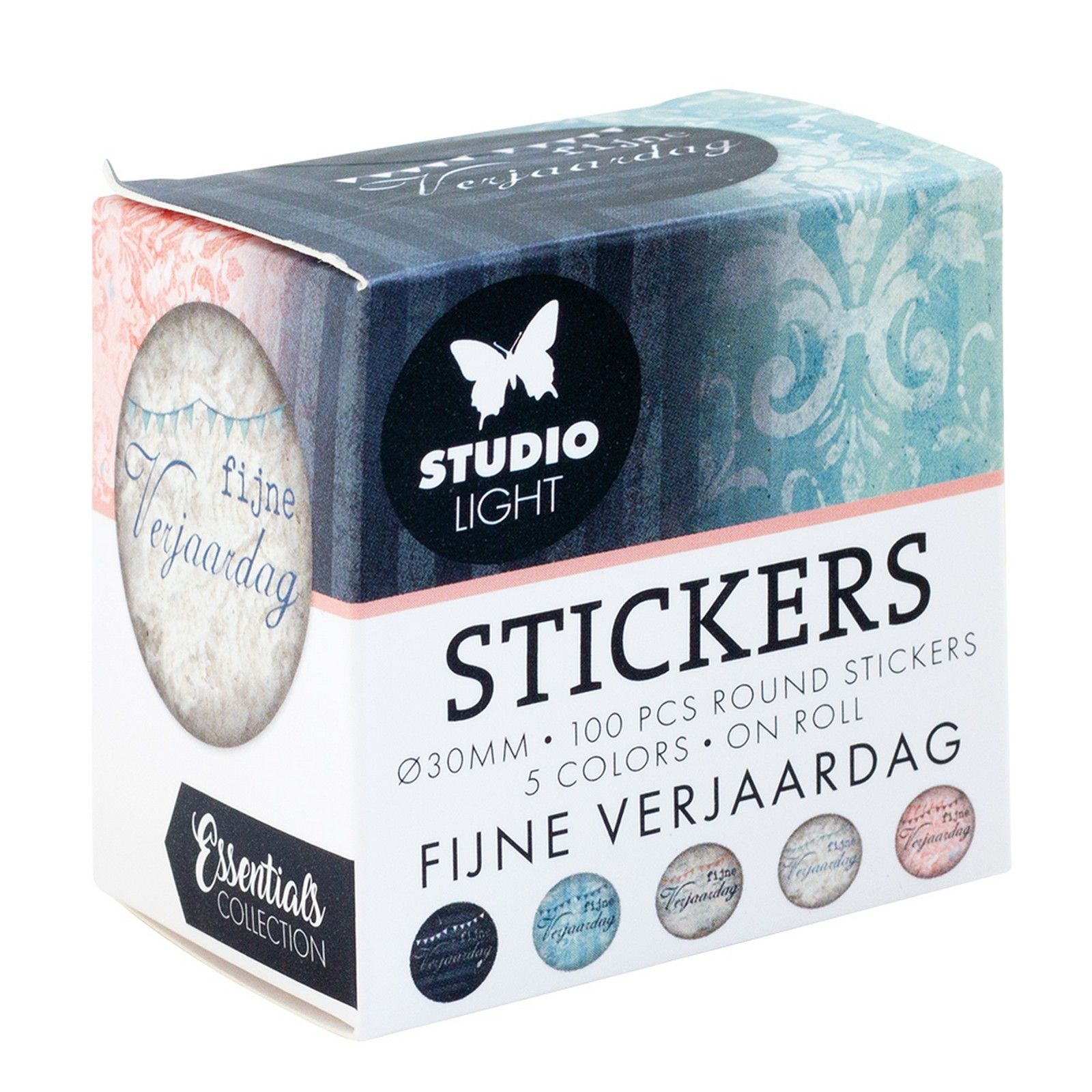 Studio Light • Essentials Ø30mm Stickers FIJNE VERJAARDAG