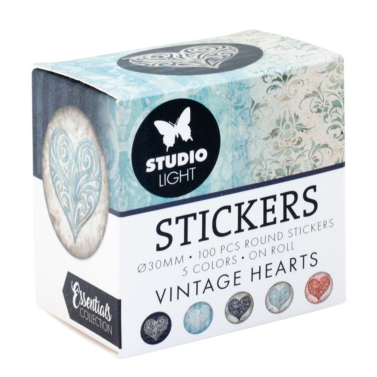 Studio Light • Essentials Ø30mm Stickers VINTAGE HEART