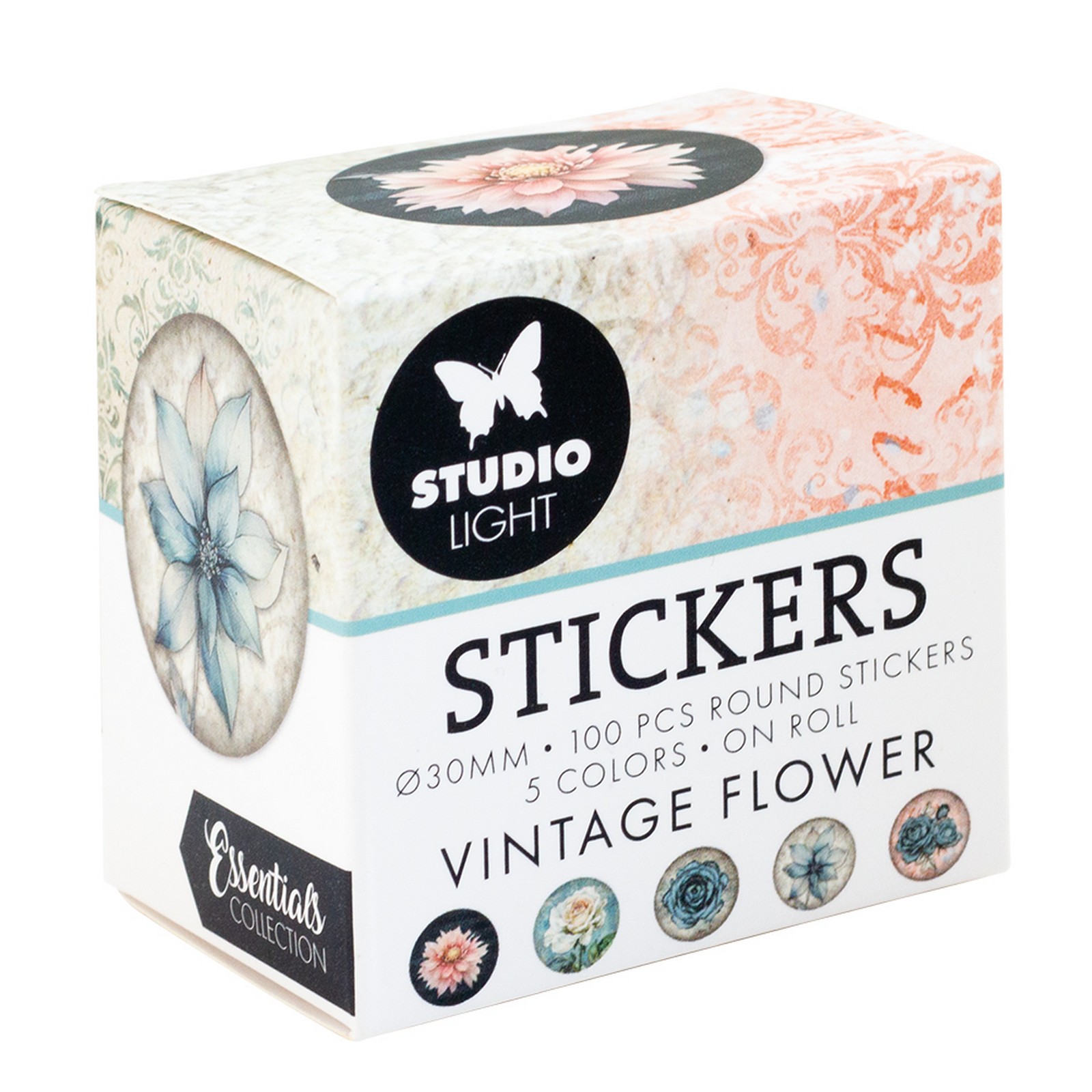 Studio Light • Essentials Ø30mm Stickers VINTAGE FLOWER