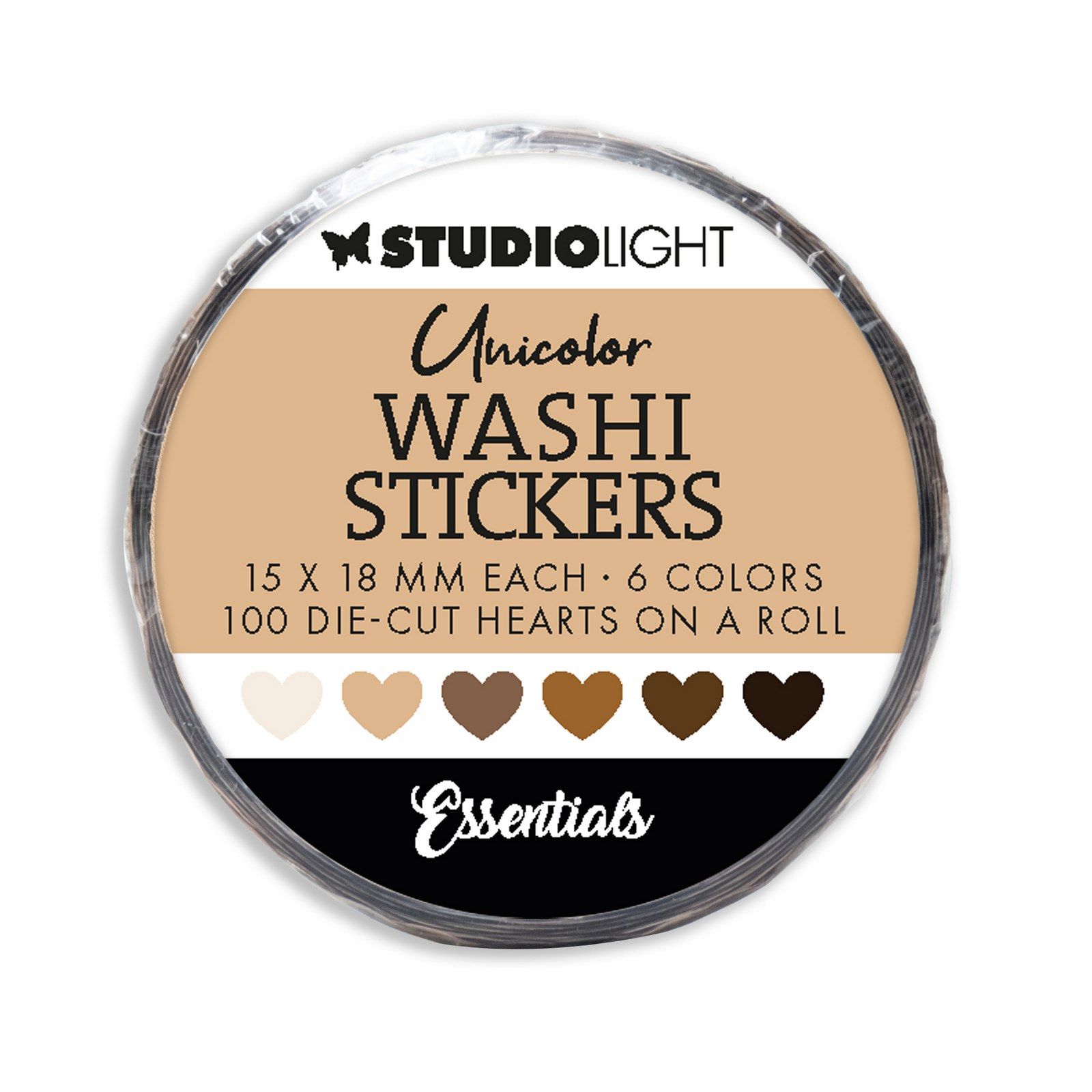Studio Light • Essentials Washi Die-Cut Stickers Browns