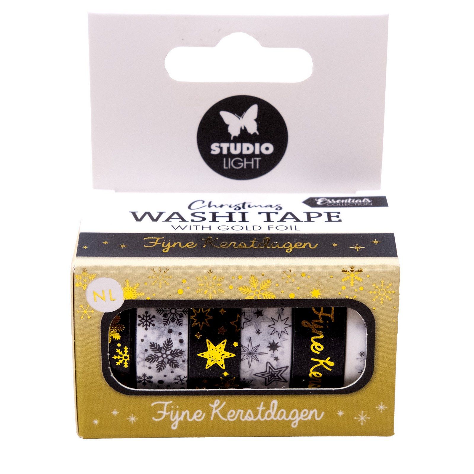 Studio Light • Essentials Washi Tape Black & White NL Gold