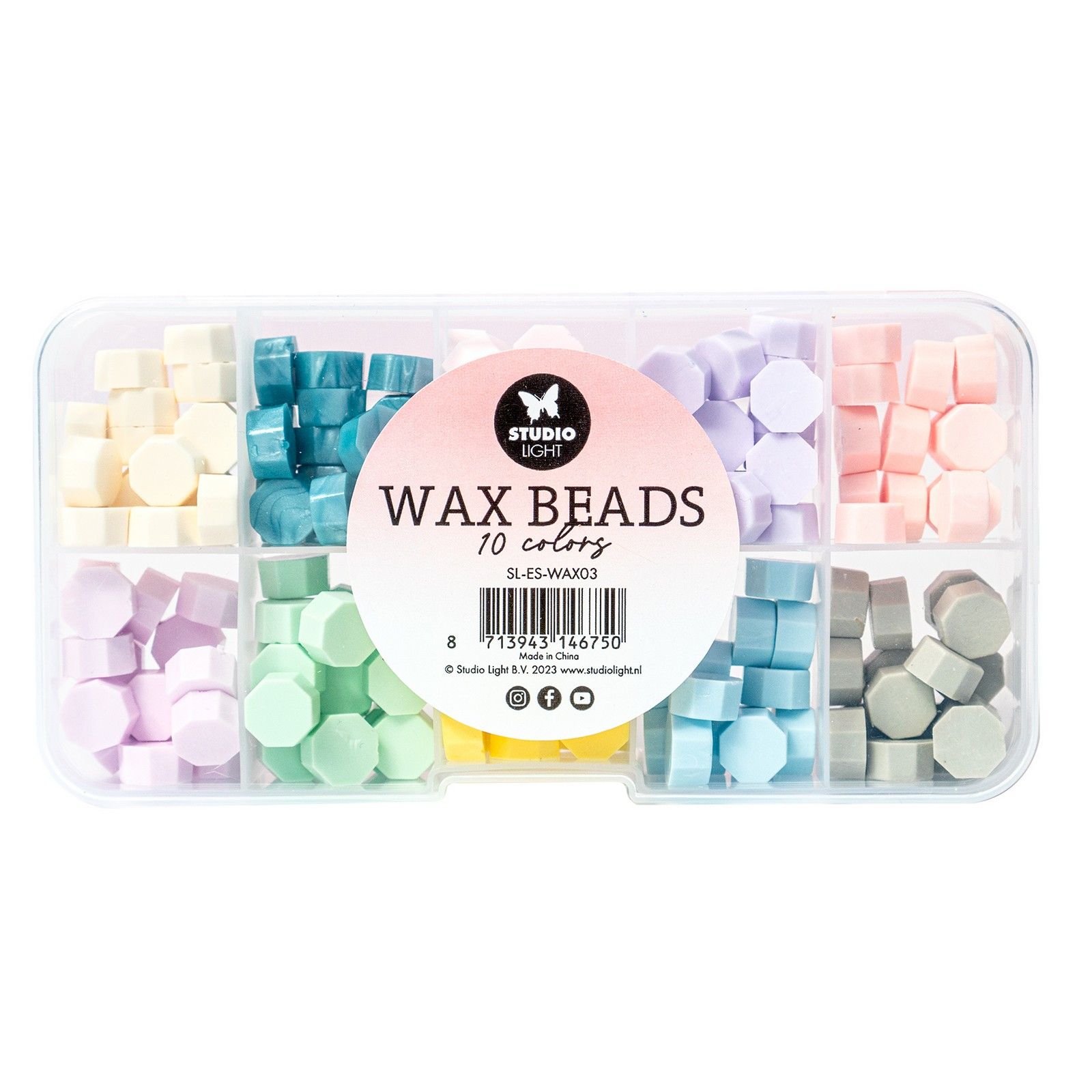 Studio Light • Essentials Tools Wax Beads 10 Colors Pastels