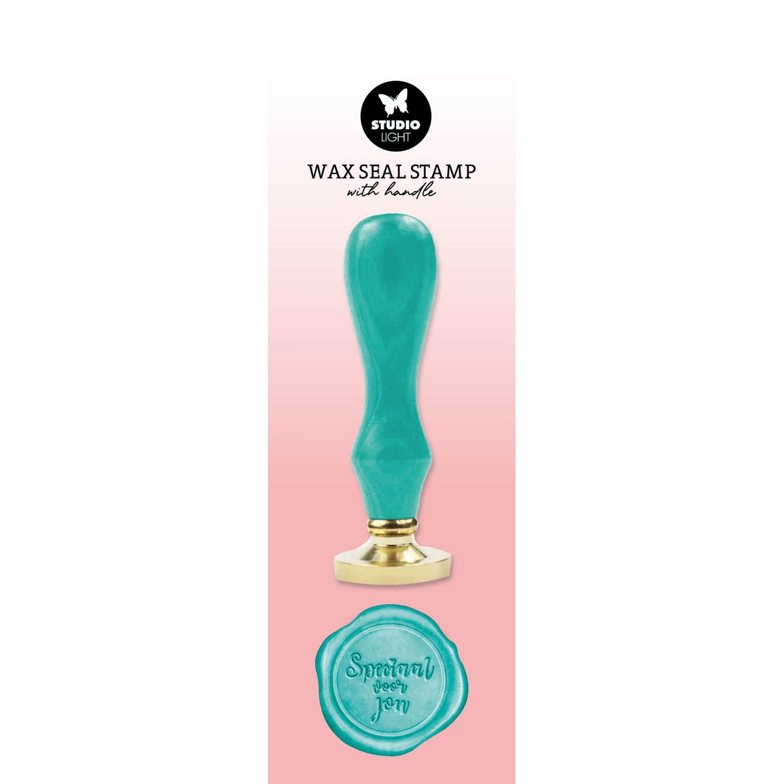 Studio Light • Essentials Tools Wax Stamp With Handle Turquoise Speciaal Voor Jou