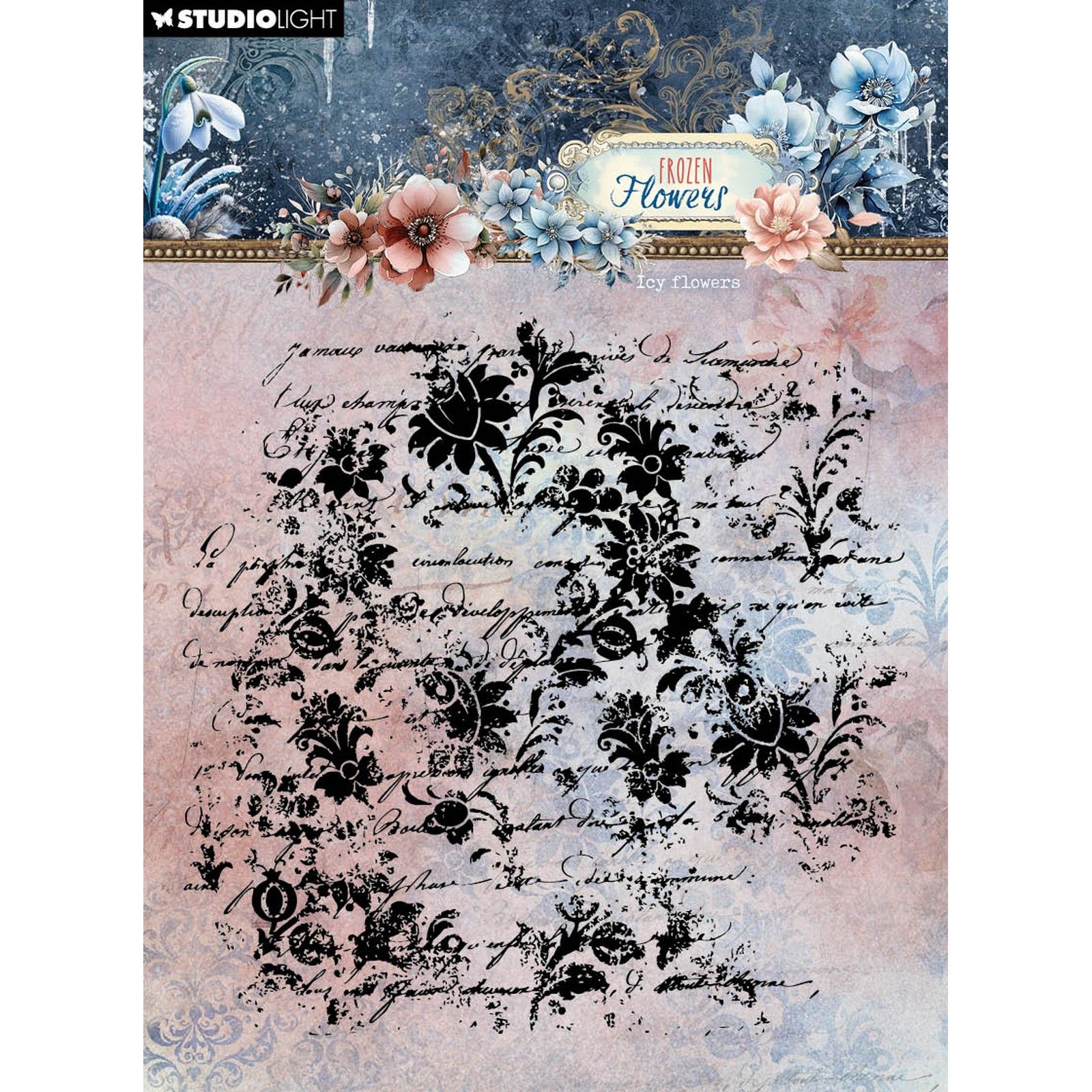 Studio Light • Frozen Flowers Clear Stamps Icy Flowers
