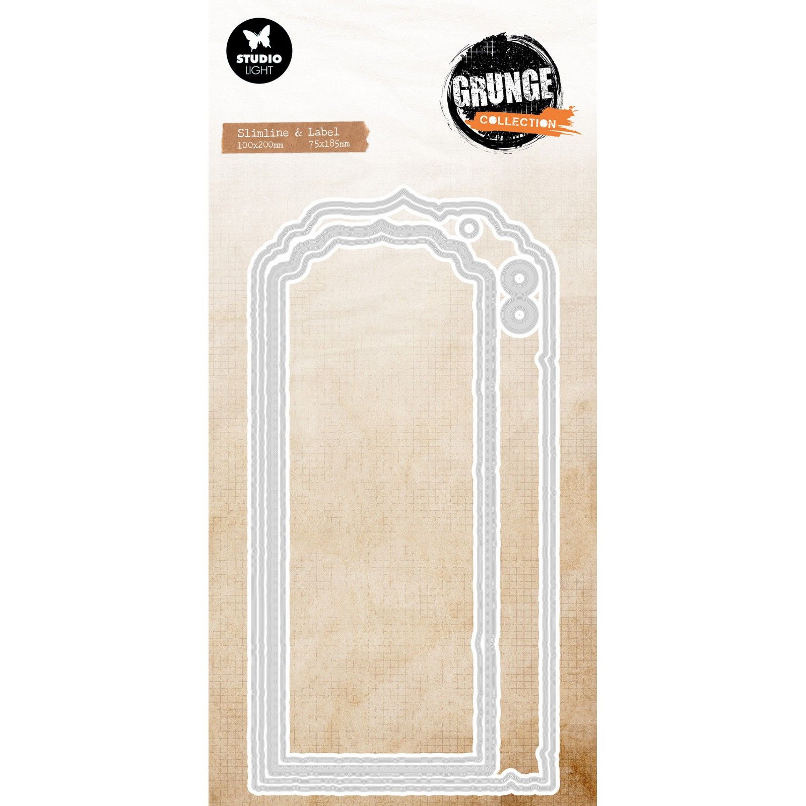 Studio Light • Grunge Collection Cutting Dies Big Labels