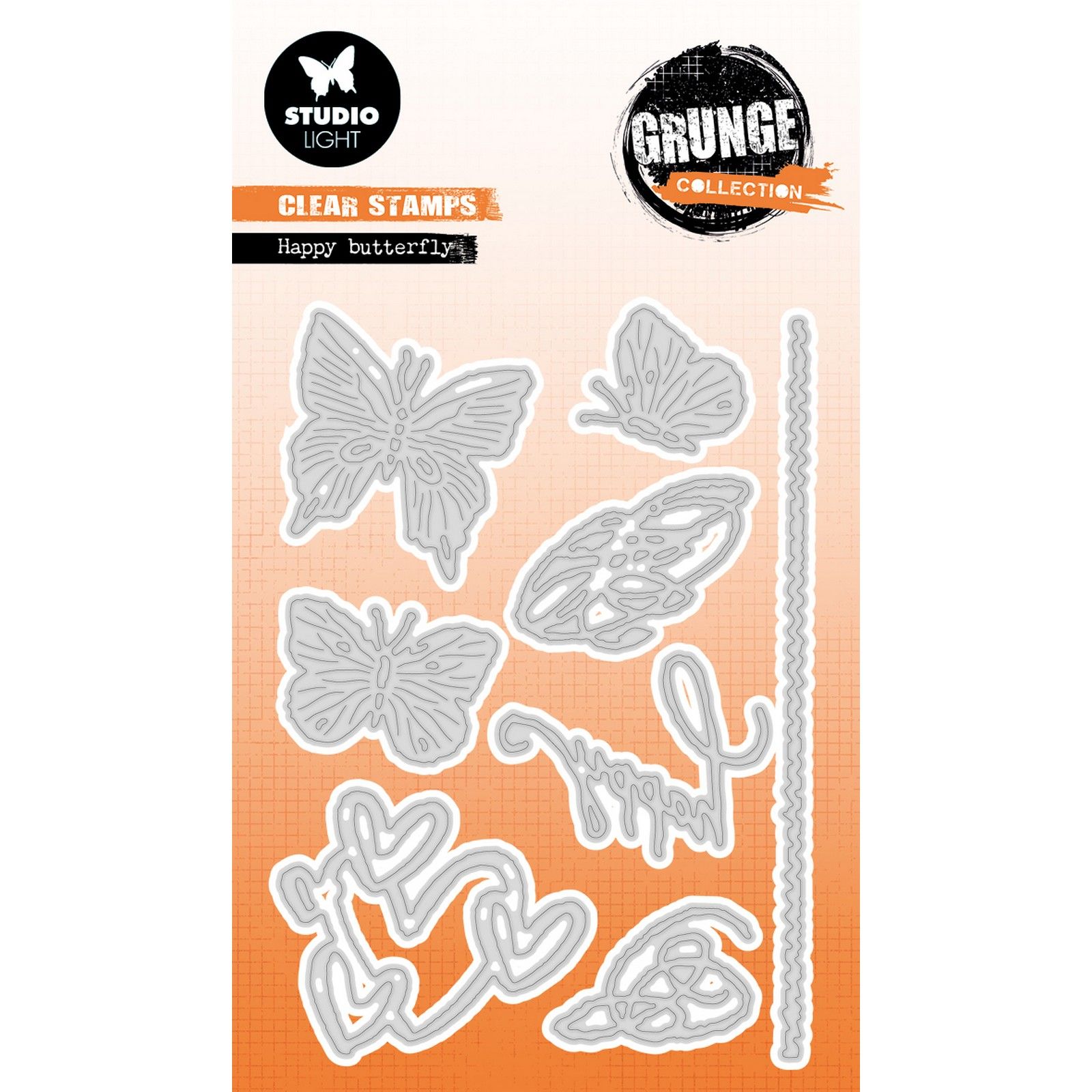 Studio Light • Grunge Collection Cutting Dies Happy Butterfly