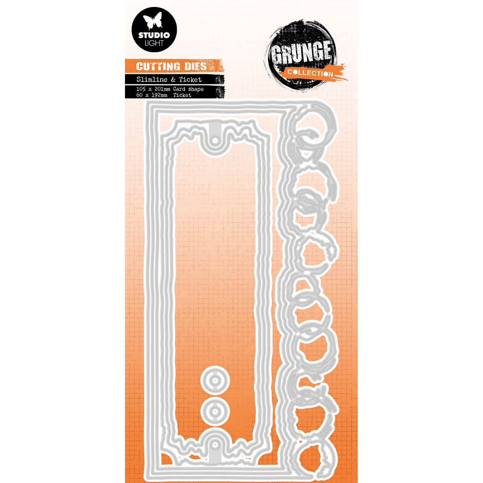 Studio Light • Grunge Collection Fustelle da Taglio Slimline & Ticket