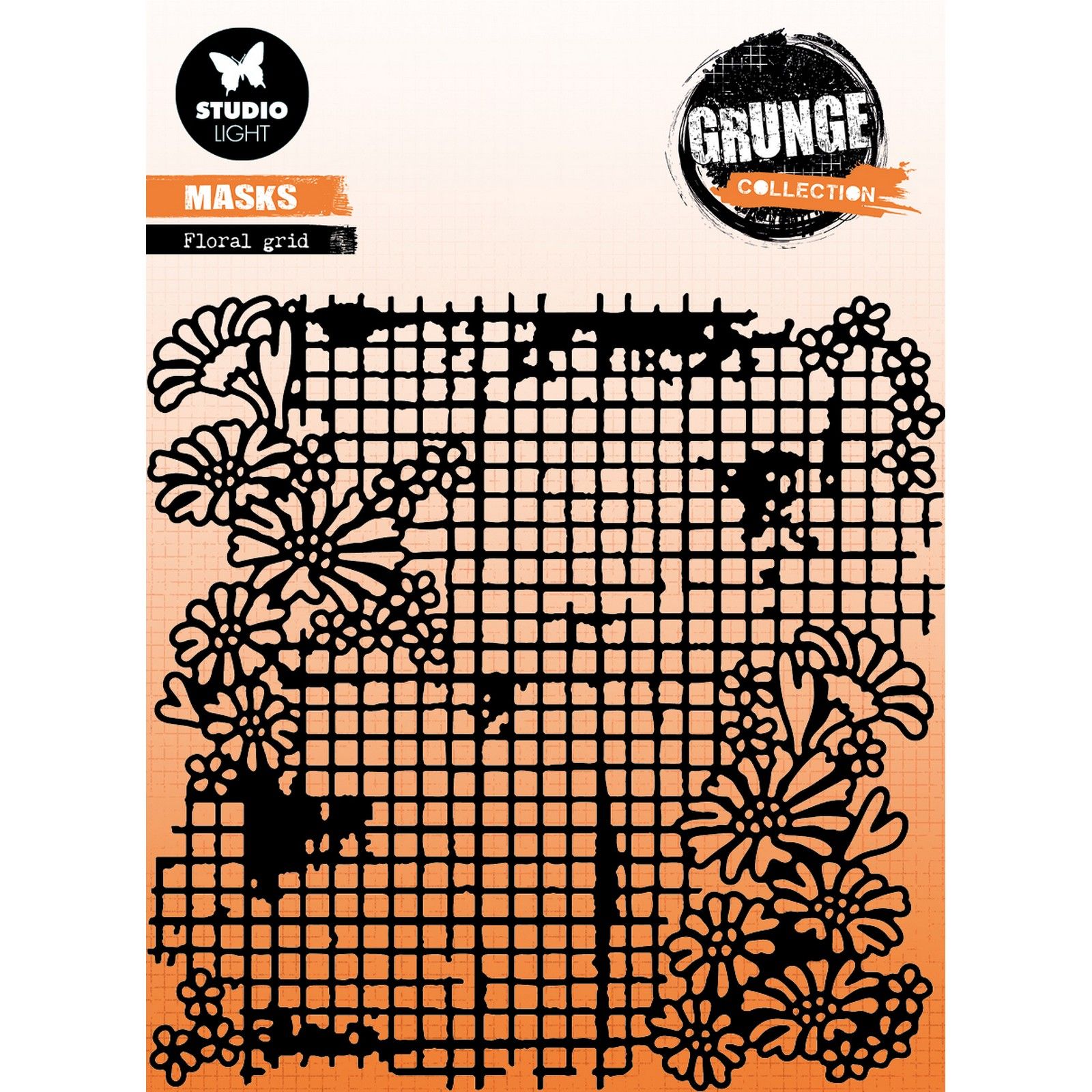 Studio Light • Grunge Collection Mask Stencil Floral Grid