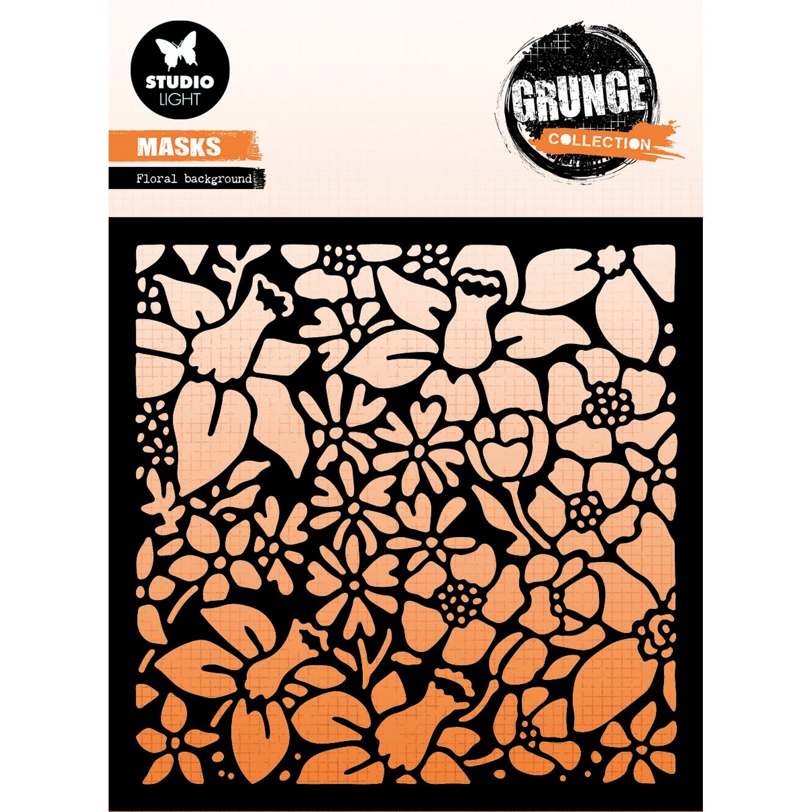 Studio Light • Grunge Collection Mask Stencil Floral Background