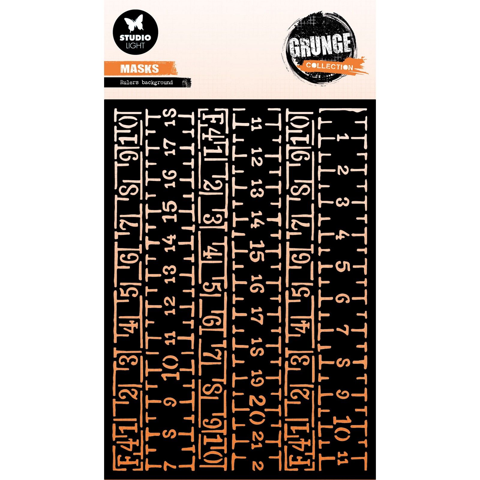 Studio Light • Grunge Collection Mask Stencil Ruler Background