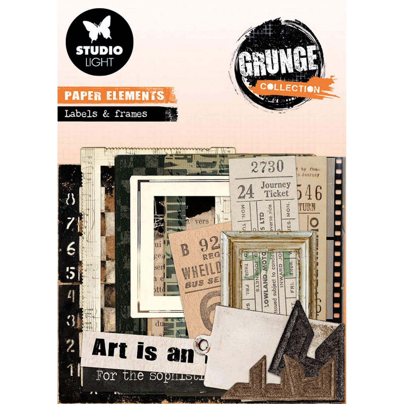 Studio Light • Grunge Collection Paper Elements Tickets, Labels & Frames