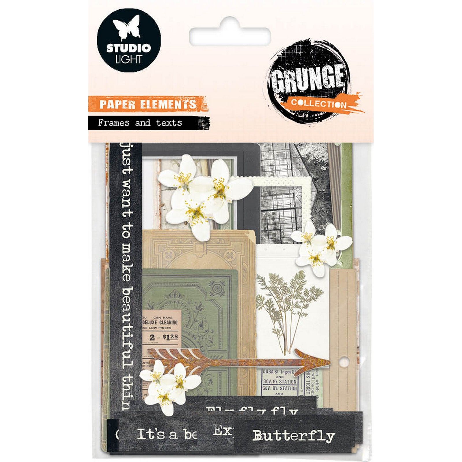 Studio Light • Grunge Collection Paper Elements Frames & Texts