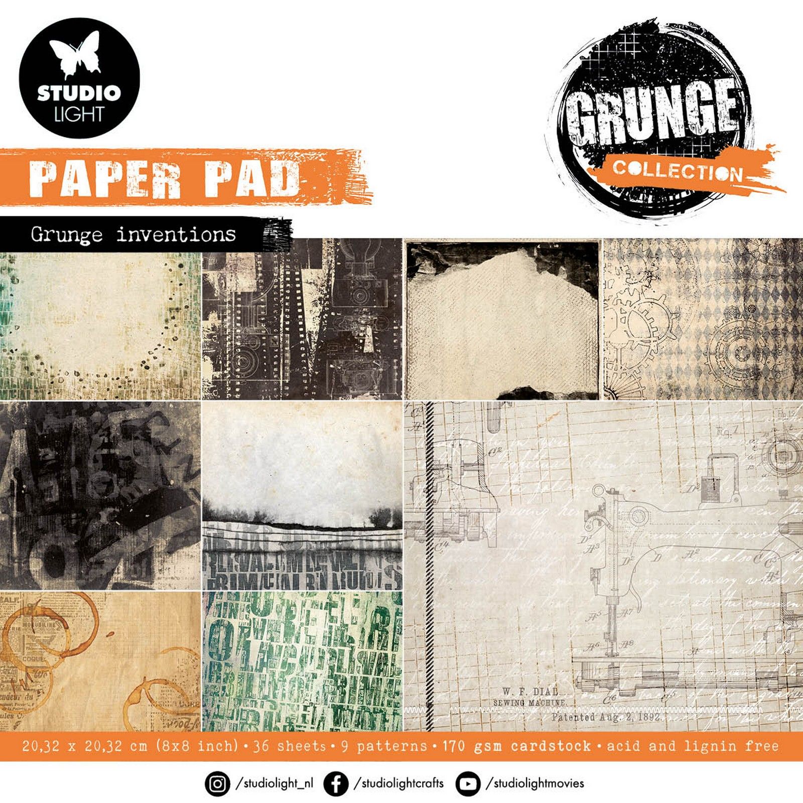 Studio Light • Grunge Collection Paper Pads Grunge Papers