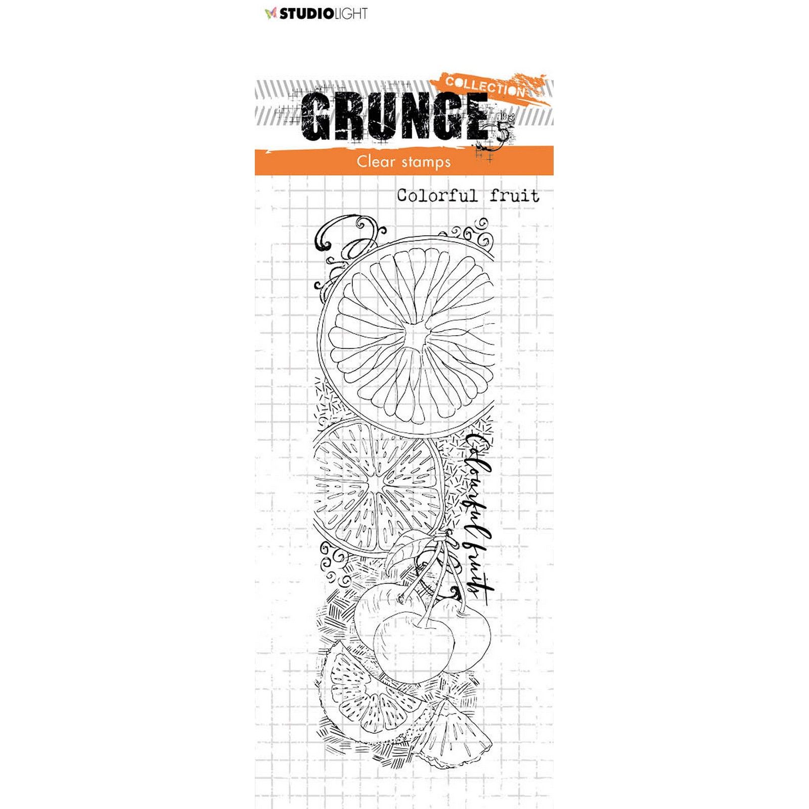 Studio Light • Grunge Collection Clear Stamp Colourful Fruit