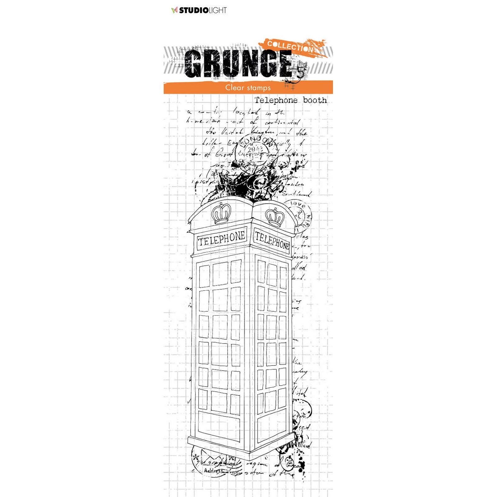 Studio Light • Grunge Collection Clear Stamp Telephone Booth