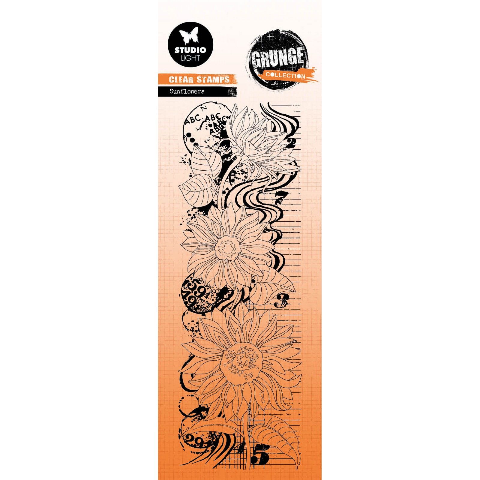 Studio Light • Grunge Collection Tampon Transparent Sunflower