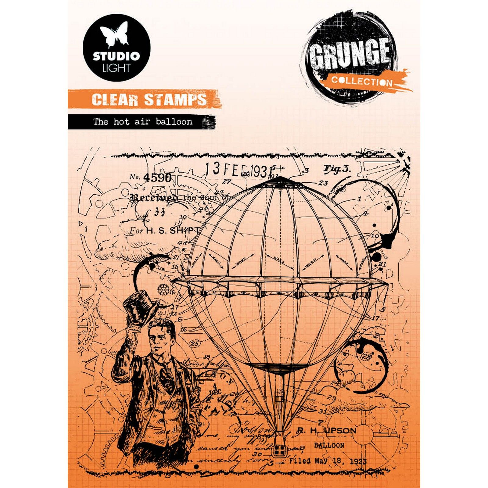 Studio Light • Grunge Collection Clear Stamps The Hot Air Balloon