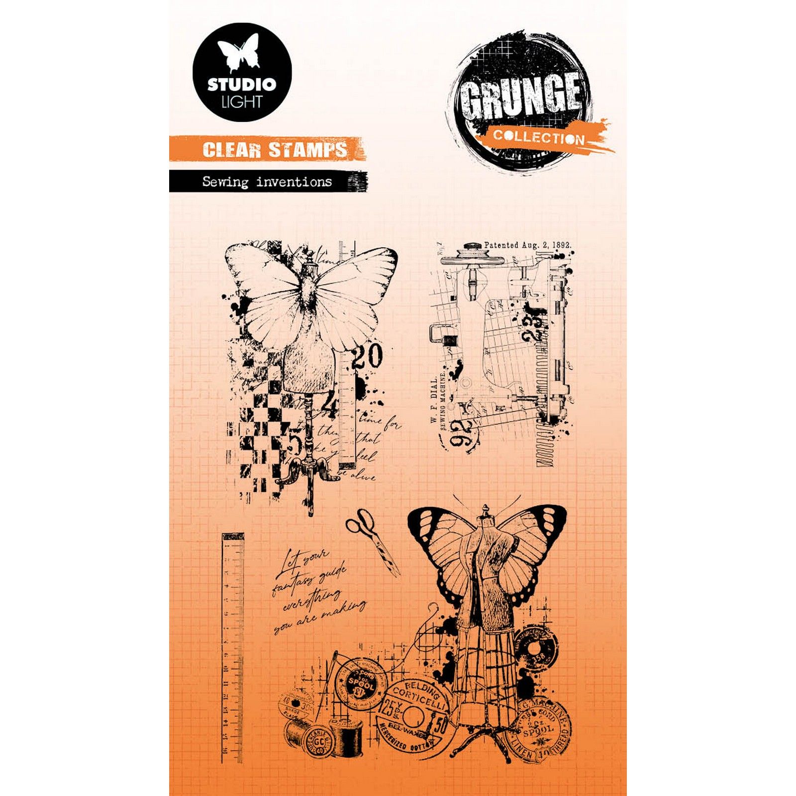 Studio Light • Grunge Collection Clear Stamps Sewing Inventions