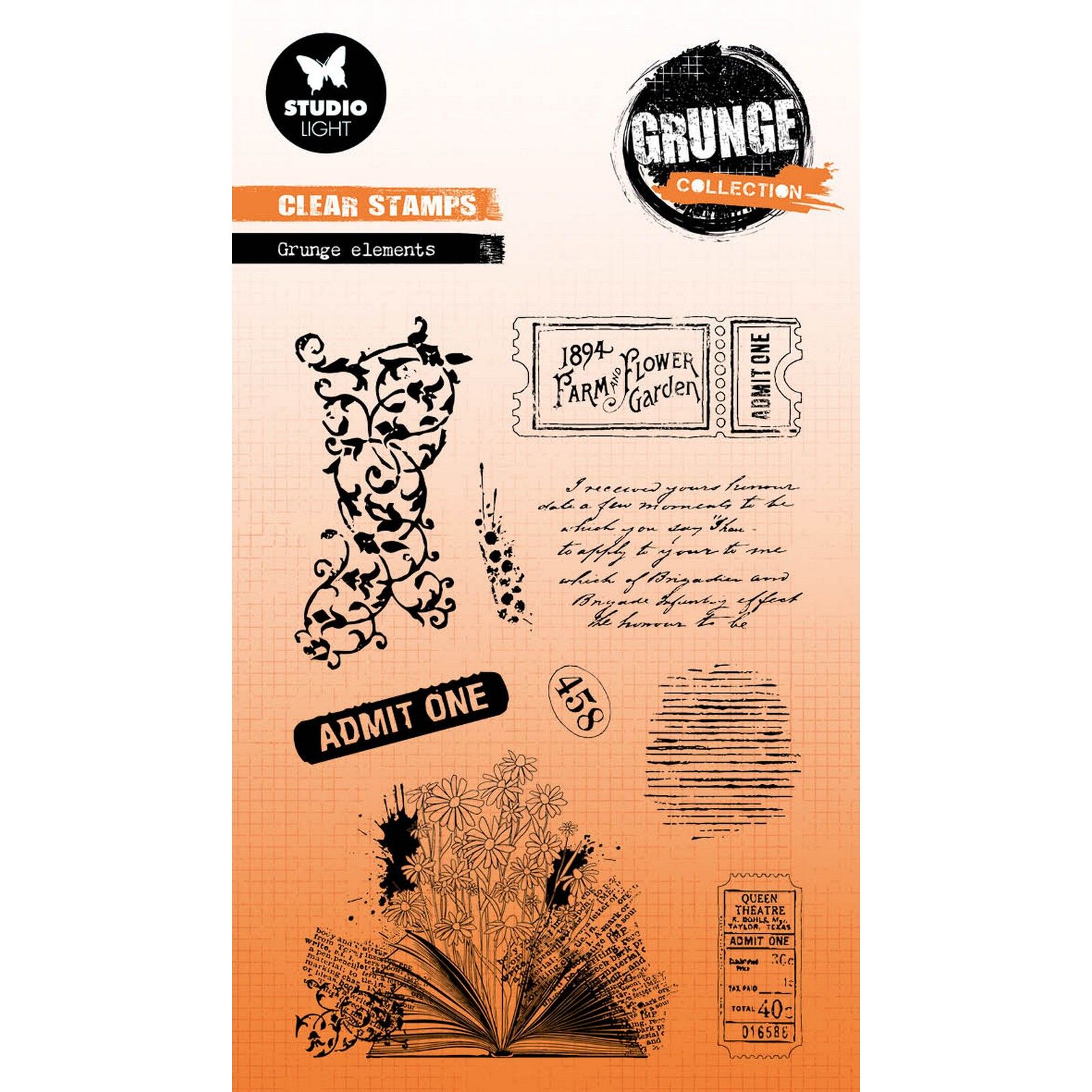 Studio Light • Grunge Collection Clear Stamp Grunge Elements