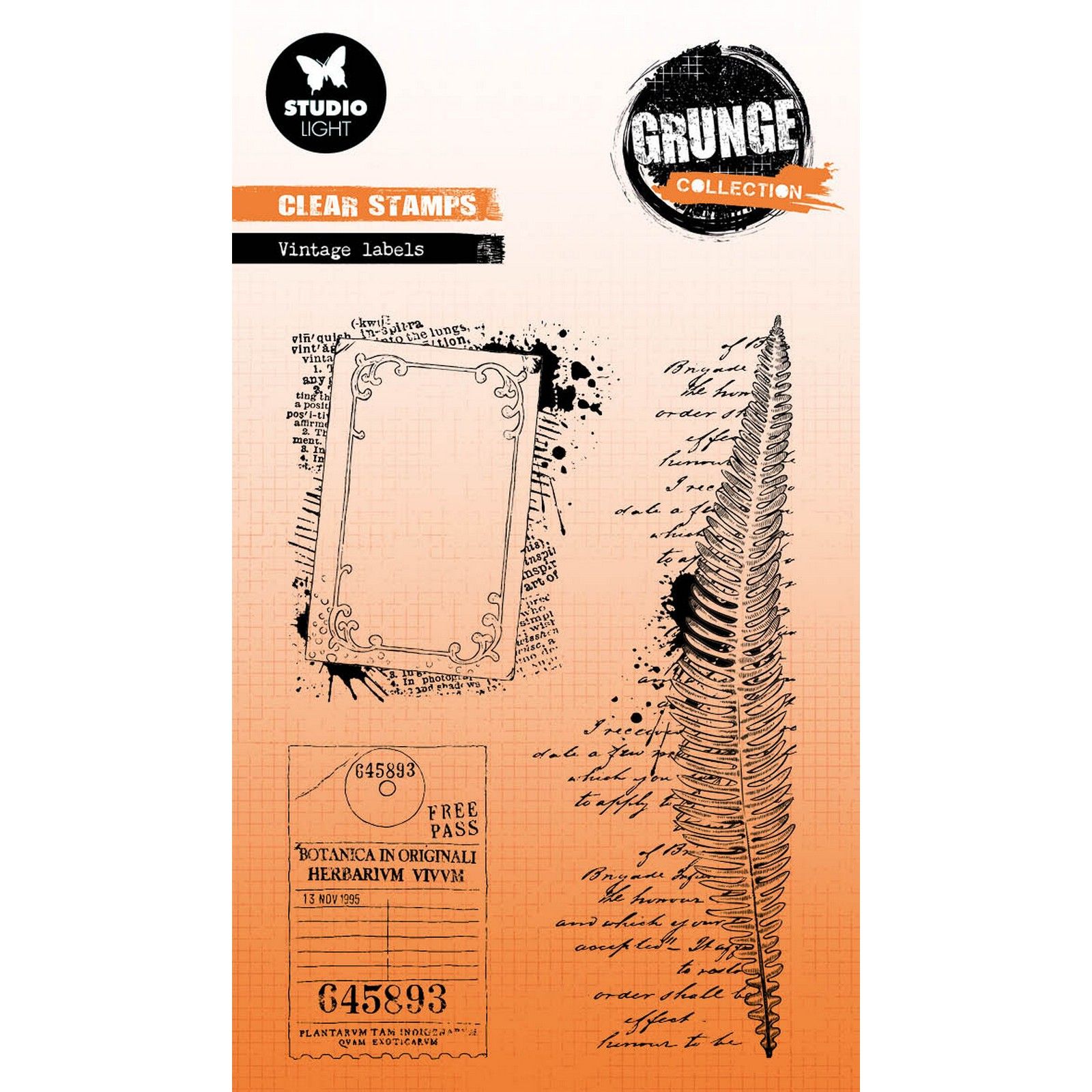 Studio Light • Grunge Collection Clear Stamp Vintage Labels