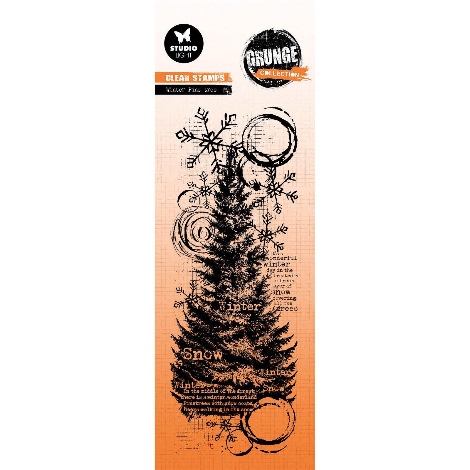 Studio Light • Grunge Collection Clear Stamp Winter Pine Tree