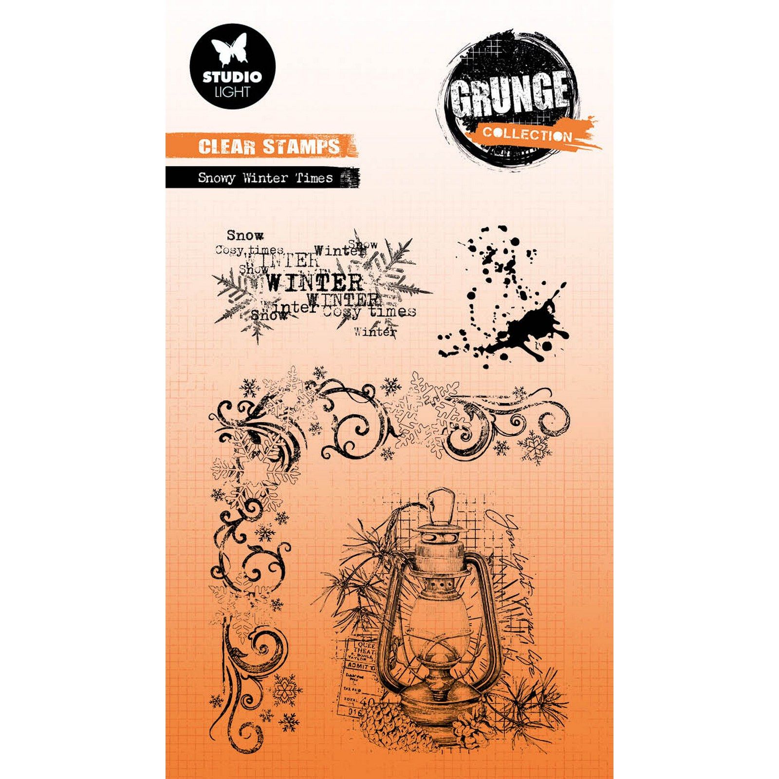 Studio Light • Grunge Collection Clear Stamp Snowy Winter Times