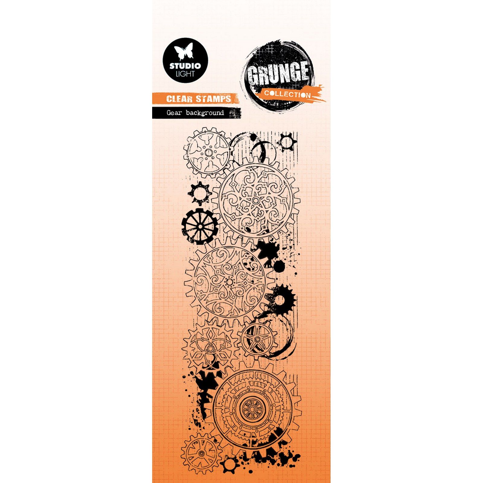 Studio Light • Grunge Collection Clear Stamp Gear background