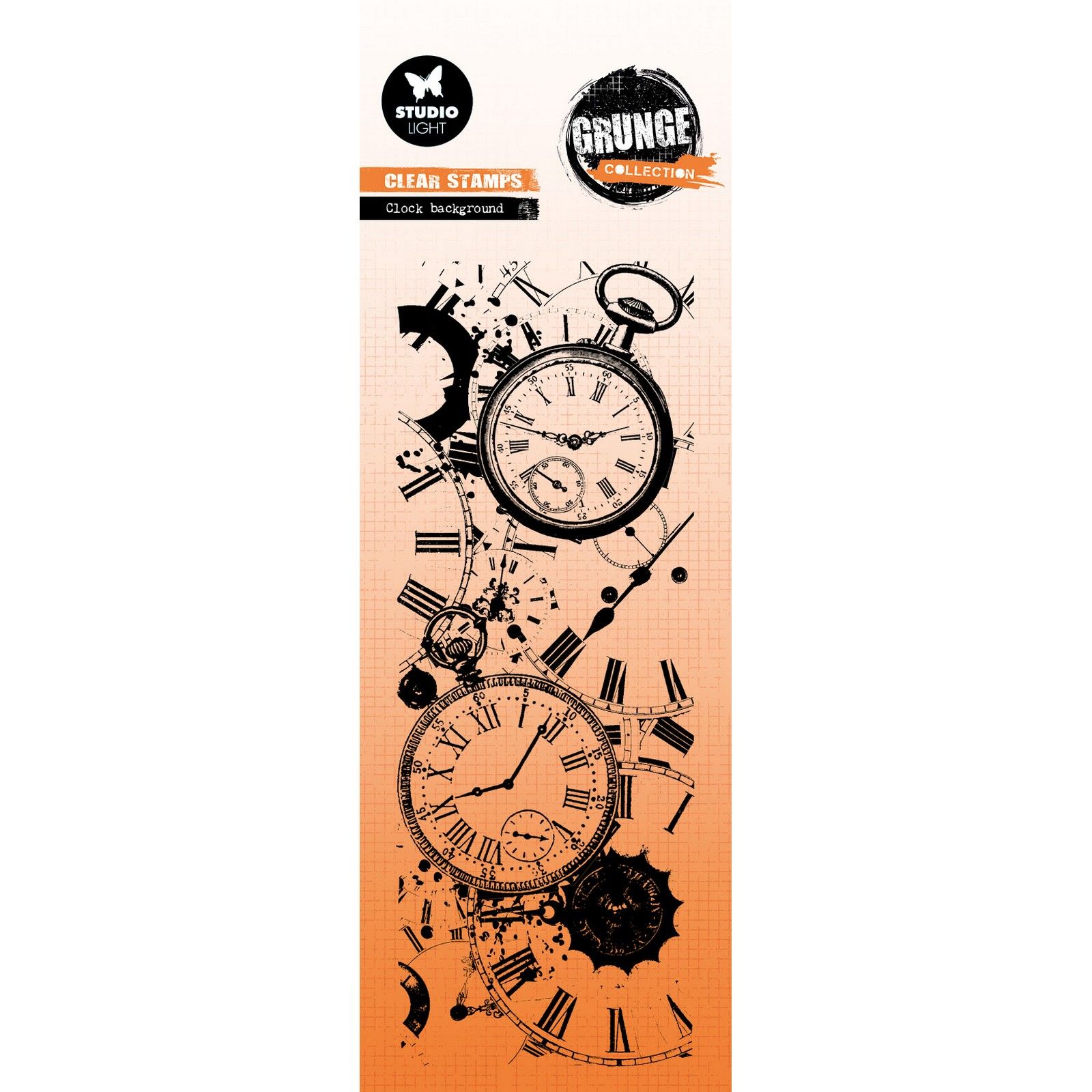 Studio Light • Grunge Collection Clear Stamp Clock Background