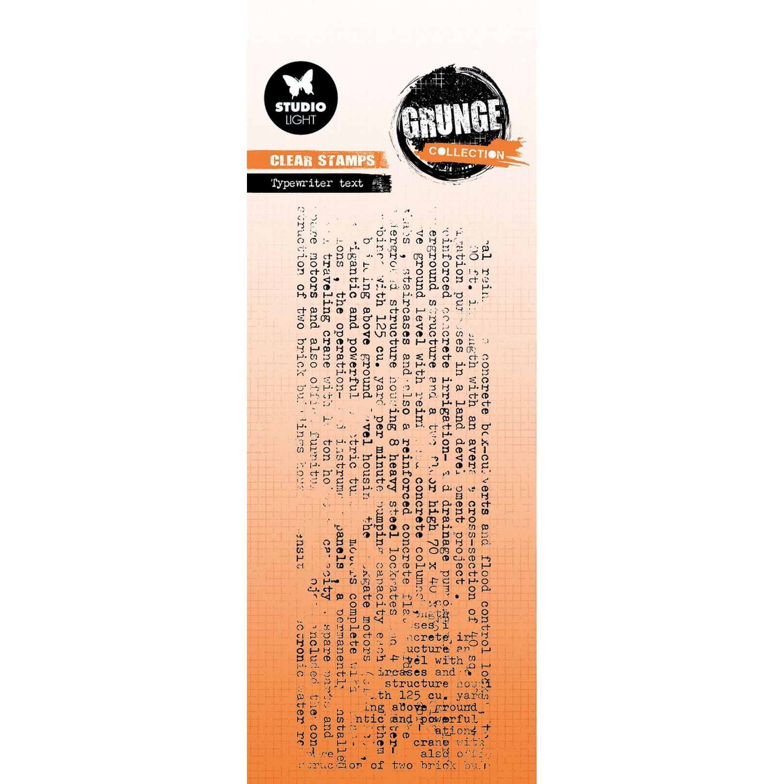 Studio Light • Grunge Collection Clear Stamp Typewriter Tekst